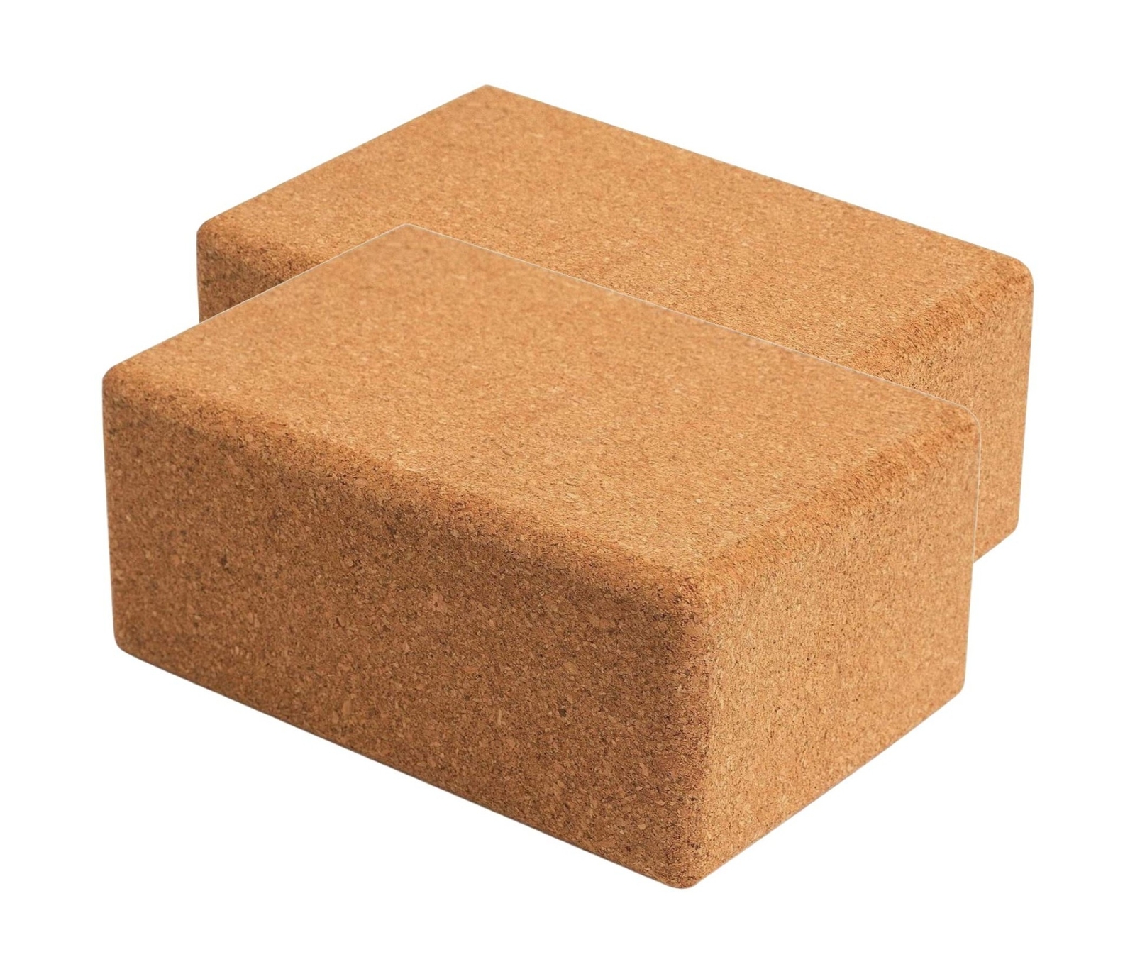 Volcano Cork Yoga Blocks 2 Pack Set -Natural Cork from Portugal, 9&Prime;x6&Prime;x4&Prime; Yog…