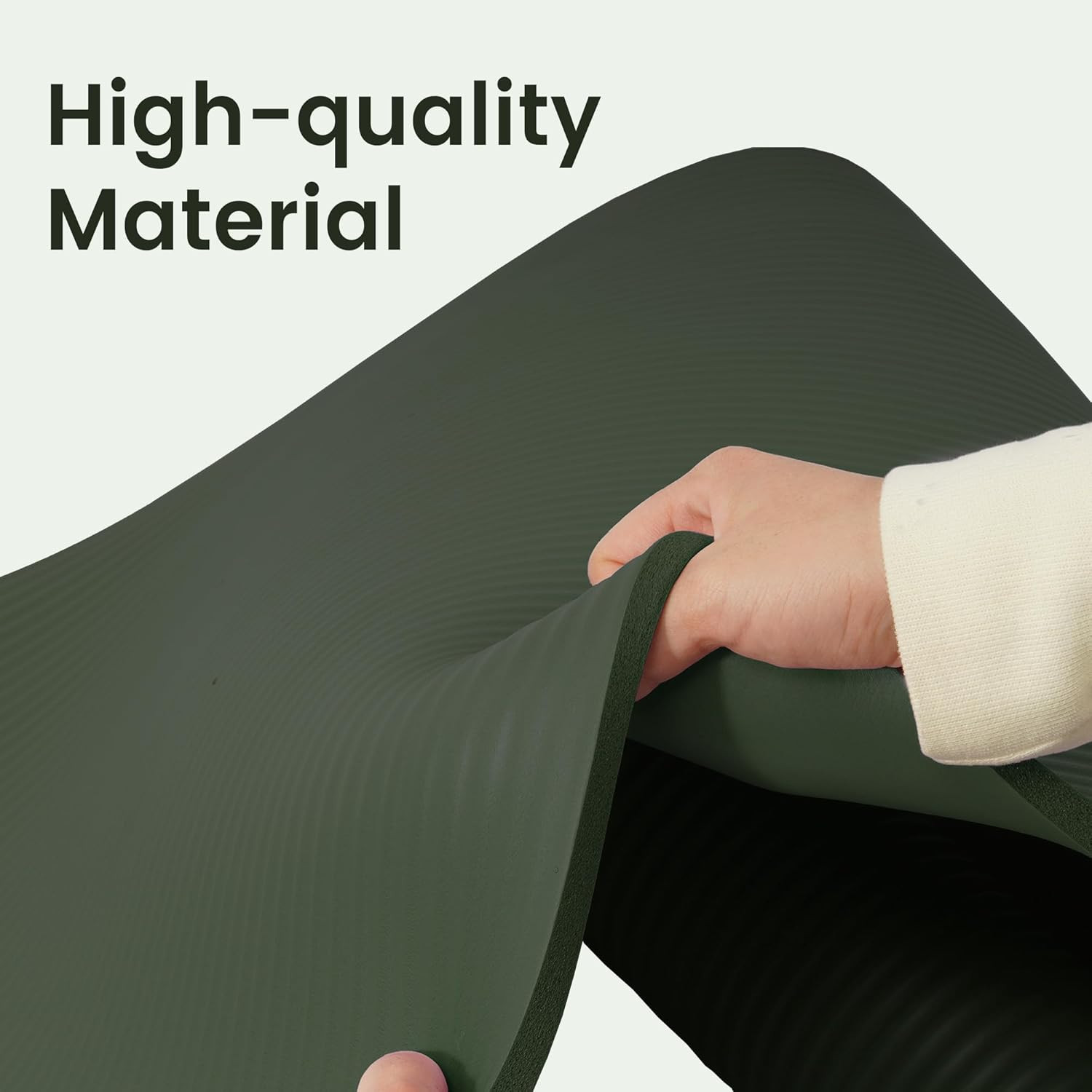 Fitvids Yoga Mat, 1/2-Inch Extra Thick High Density Exercise Mat, Anti-Tear Exer