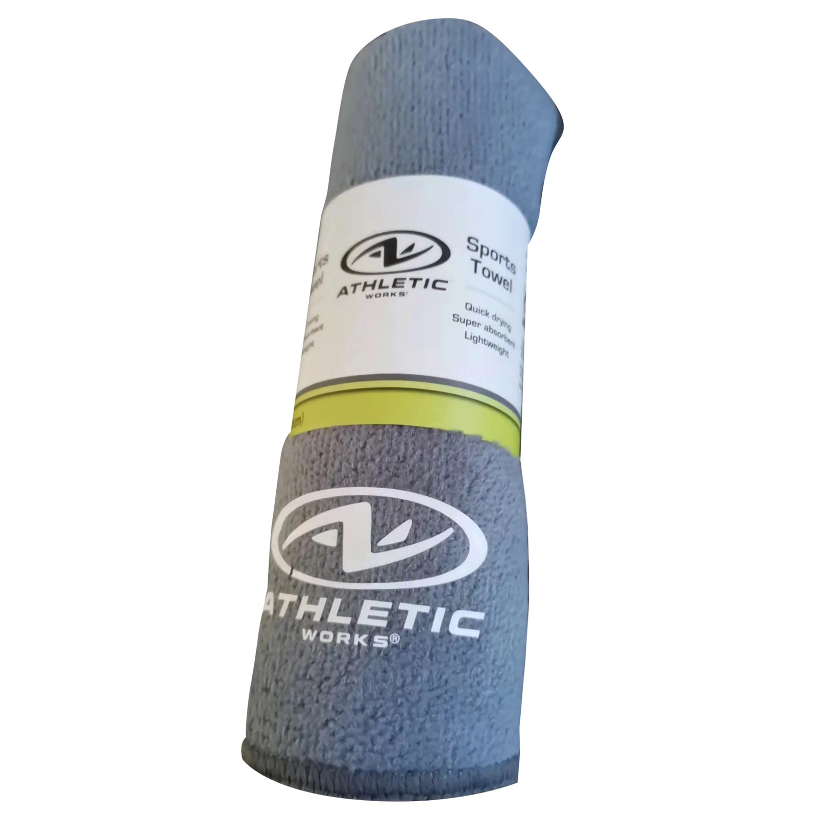 Athletic Works Yoga Soft Microfiber Towel, Charcoal Gray, Size 31.5&Prime; x 16&Prime;