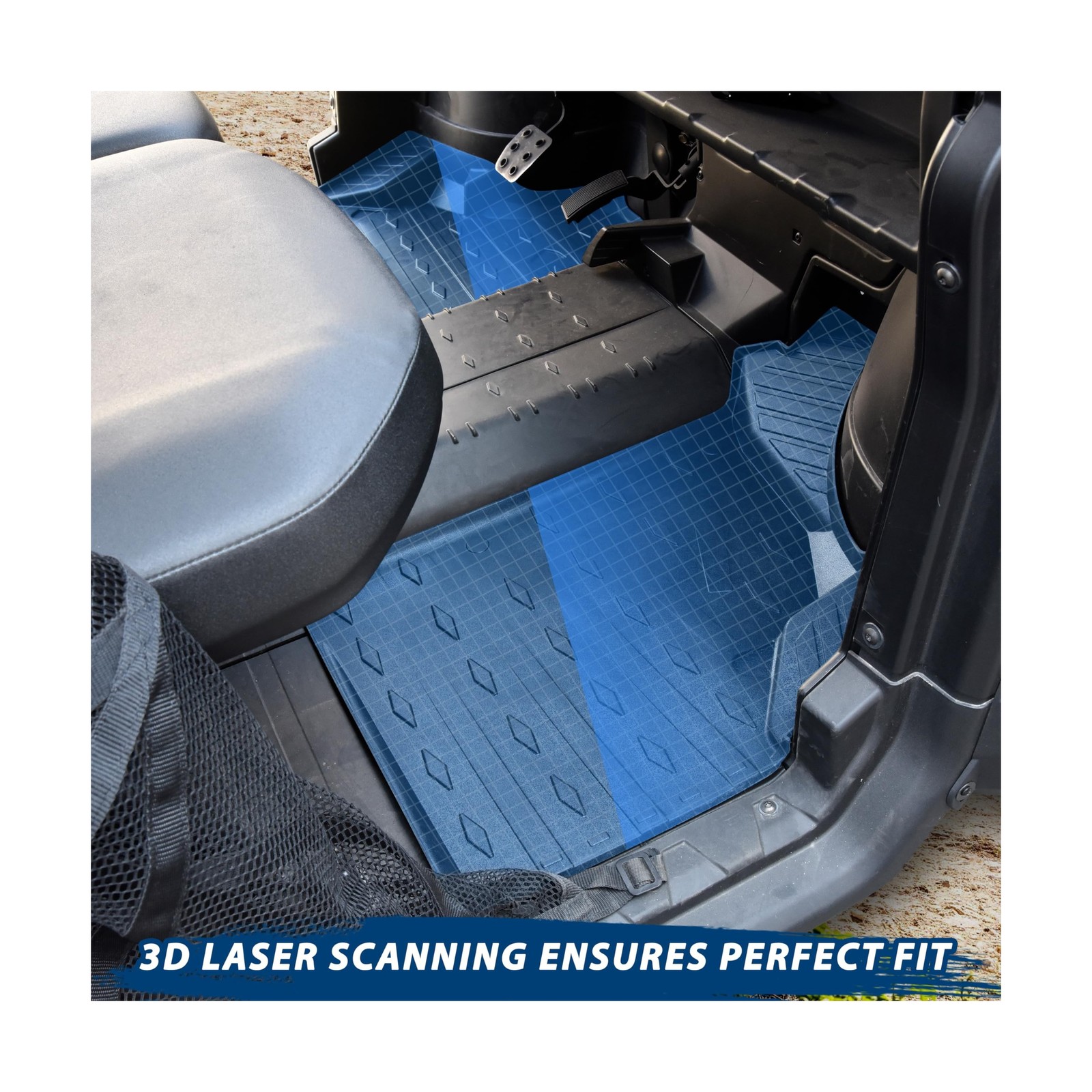 TPE Floor Mats for Can Am Defender Max, Front Rear Anti-Slip Rubber Floor Mat…