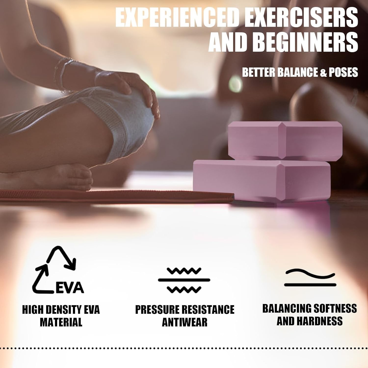 Compact and Lightweight Yoga Blocks – 9L x 6W x 3H Essentials for Practitioners