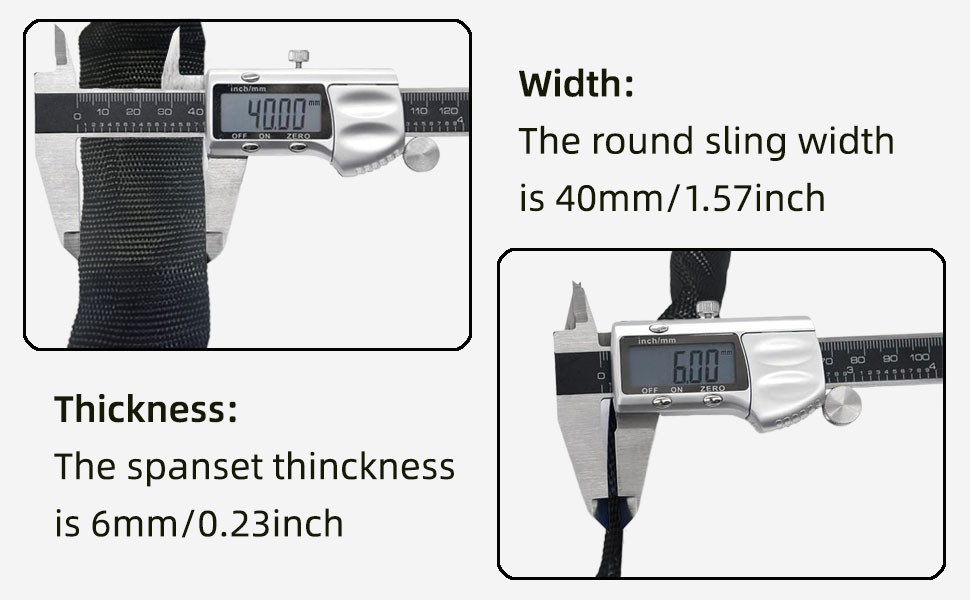 Ultra-Durable High-Strength Nylon Round Sling 3FT/94cm – Continuously Woven