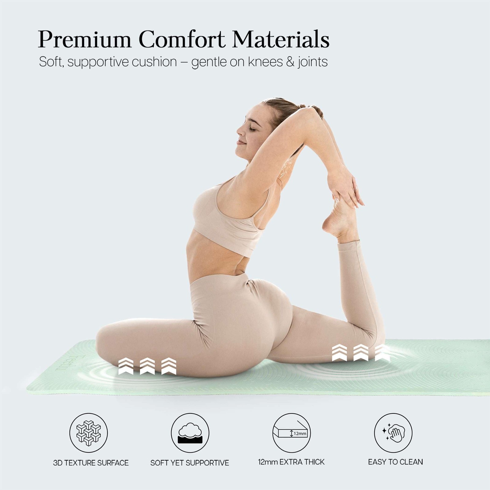 Extra Thick 12mm Exercise Mat – 74&Prime;L x 26&Prime;W Inch, Non-Slip, Joint-Friendly & …