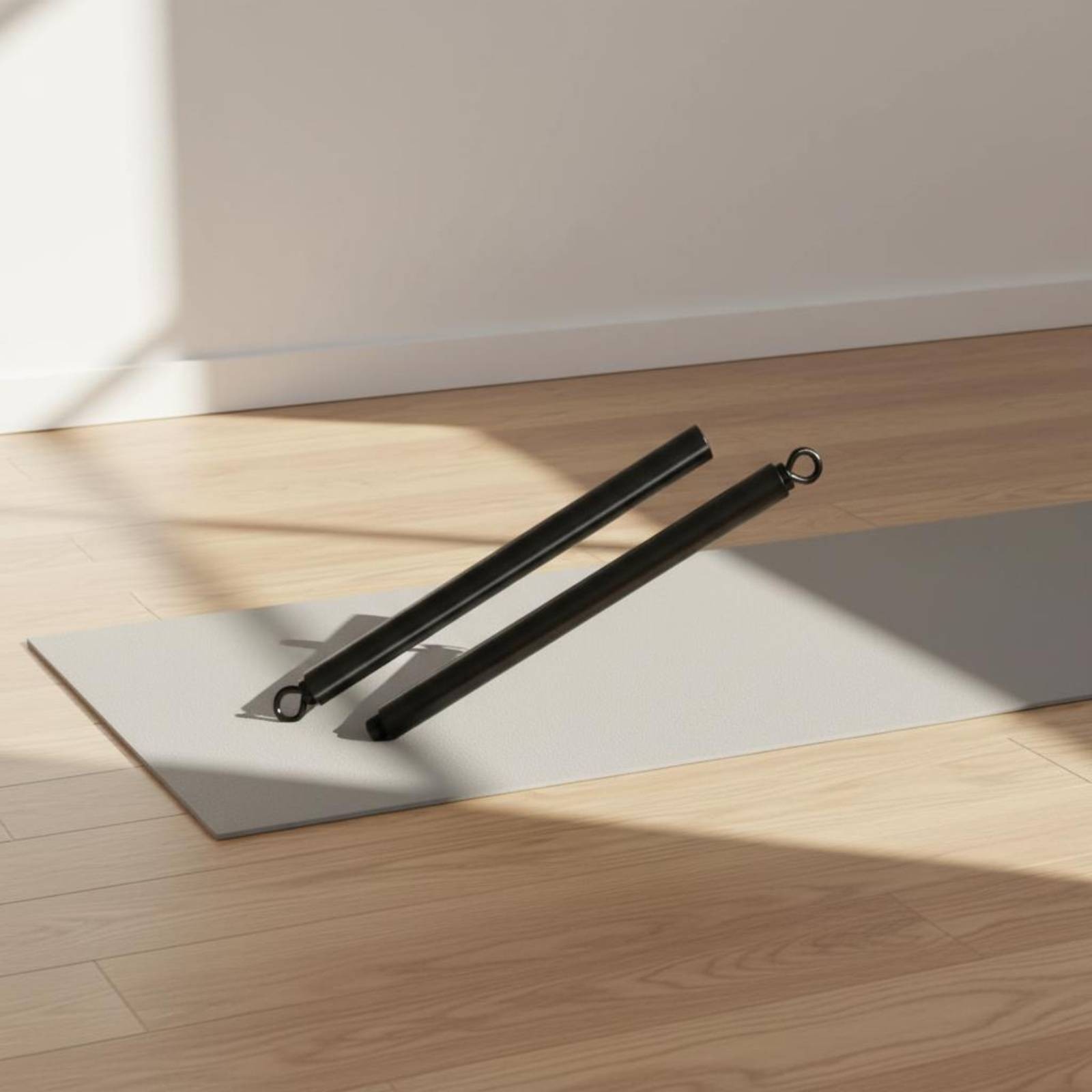 11 Pieces Pilates Tension Bar Adjustable Fitness Gear Beginner-Accessible