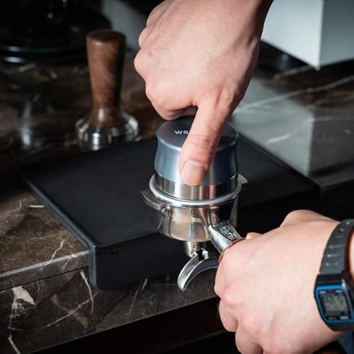 Coffee Tamping Mat, Black Silicone Espresso Tamper Pad, Waterproof & Heat
