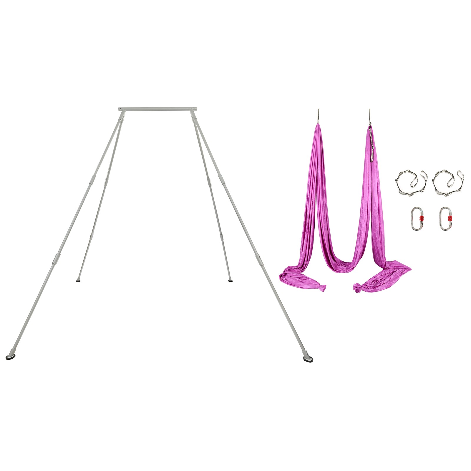 Aerial Stand Portable Aerial Rig Frame Yoga Swing Bar w/39Ft Yoga Swing 551lbs