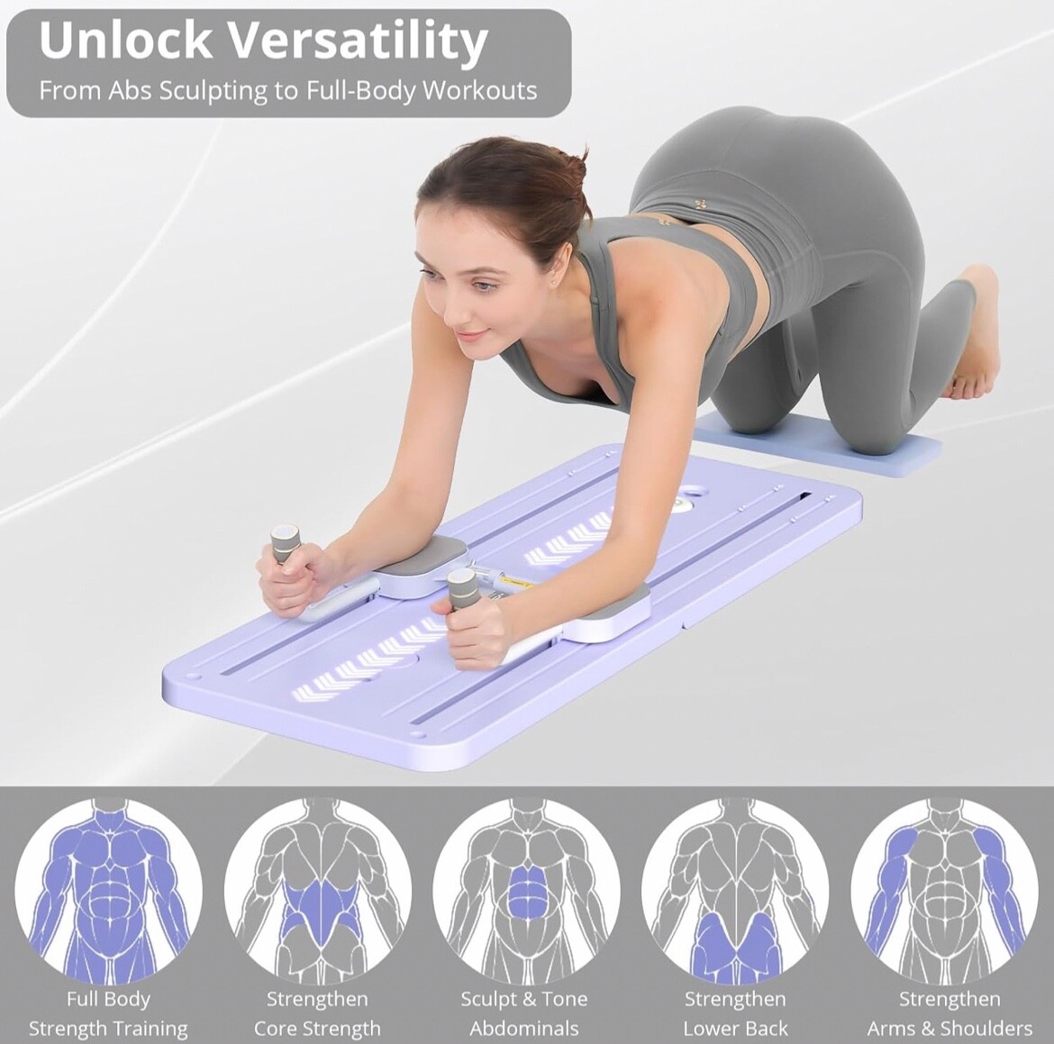 Foldable Pilates Reformer Workout Board – Home Core Trainer