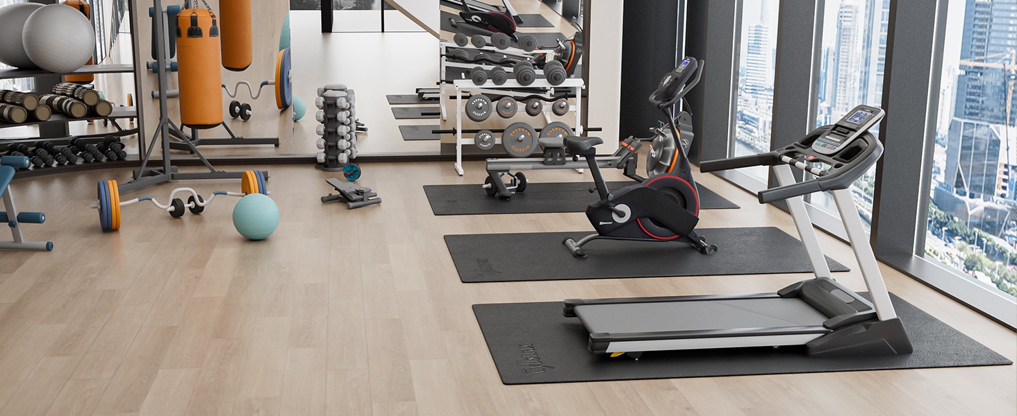 Treadmill Mat, Bike Trainer Mat for Stationary Spin Bike, 72&Prime; x 48&Prime; Non Slip