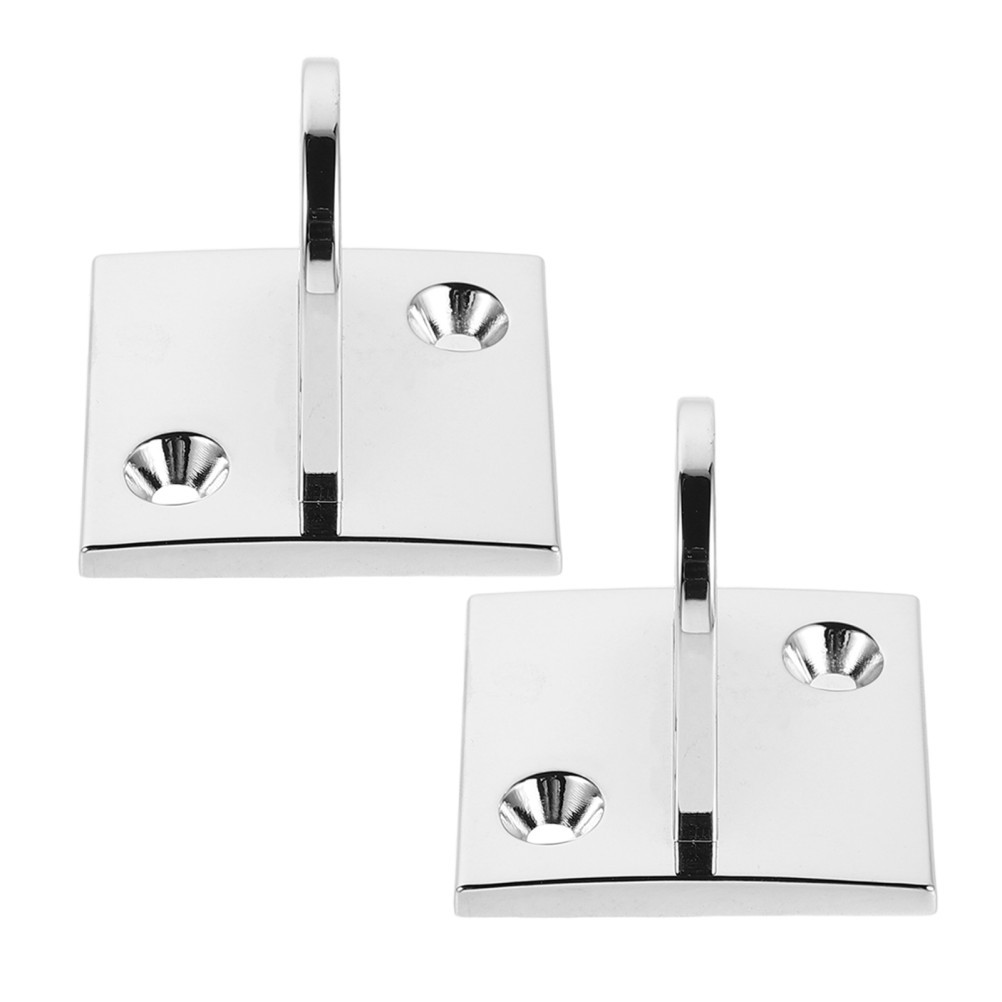 2 Pcs Marine Hardware Fittings Hammock Hooks with Mounting Plate