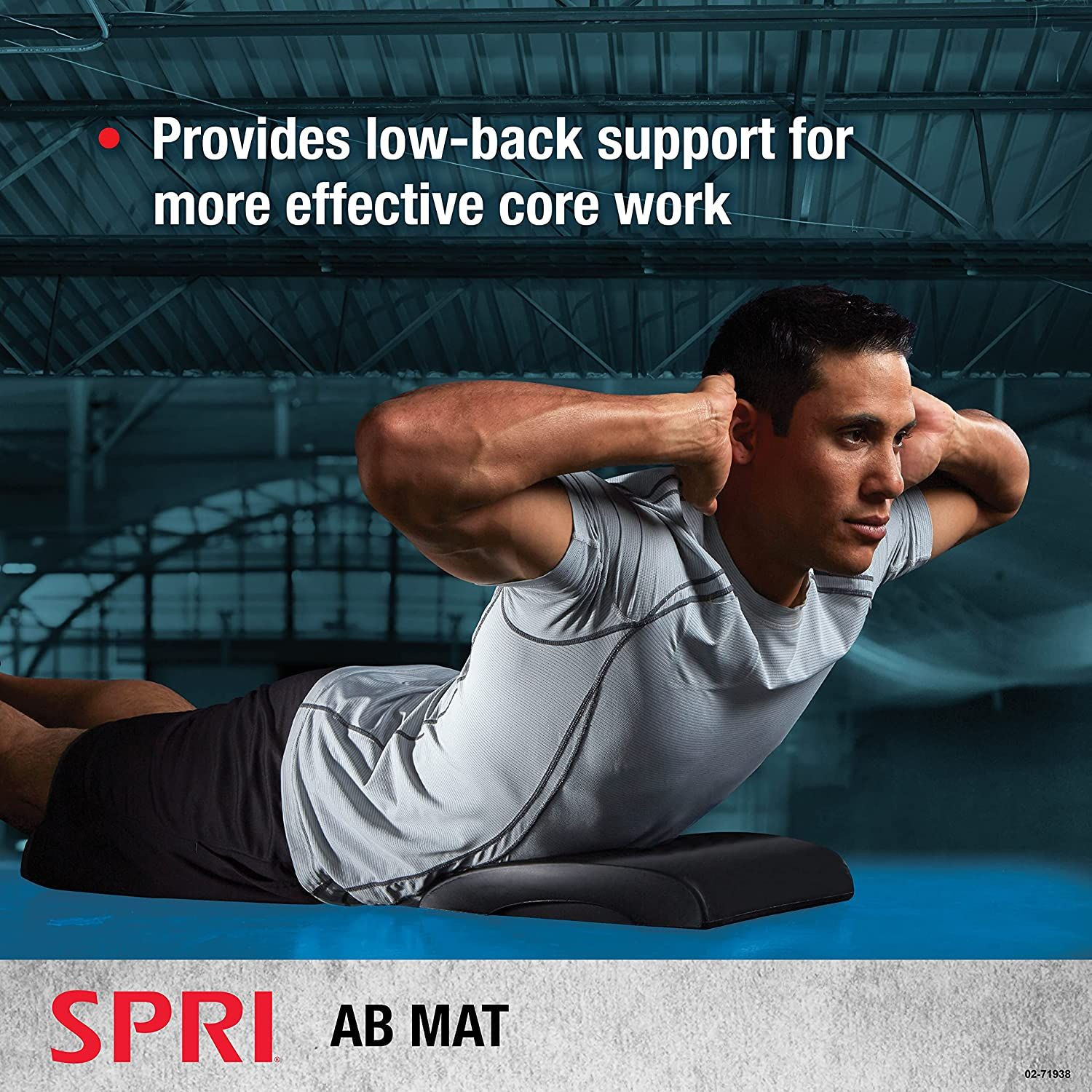 SPRI Ab Mat – Workout Accessory for Abdominal Exercises, Sit-Ups, Black