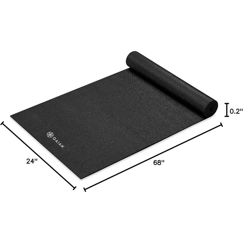 Non-Slip Yoga Mat Lightweight Thick PVC Exercise Cushioning Free Workout Class