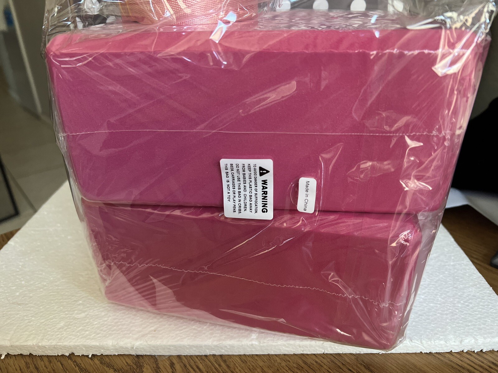 Roller Buddy Yoga Blocks 2 Pack – Sturdy Foam Yoga Block Set with Strap Pink NIP