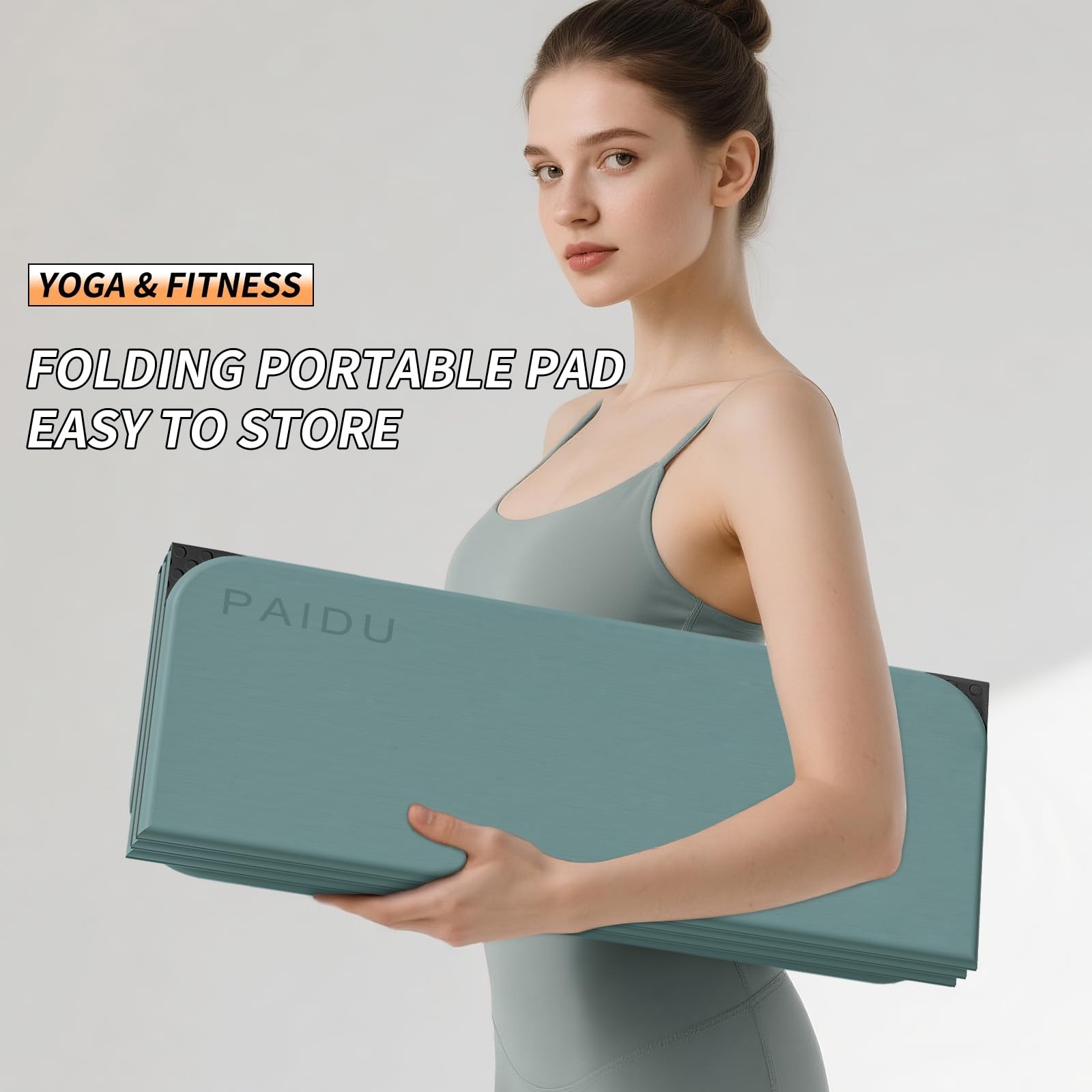 PAIDU Foldable Fitness Yoga Mat | 2/5&Prime; (10MM) Extra Thick | SGS Certified Non…