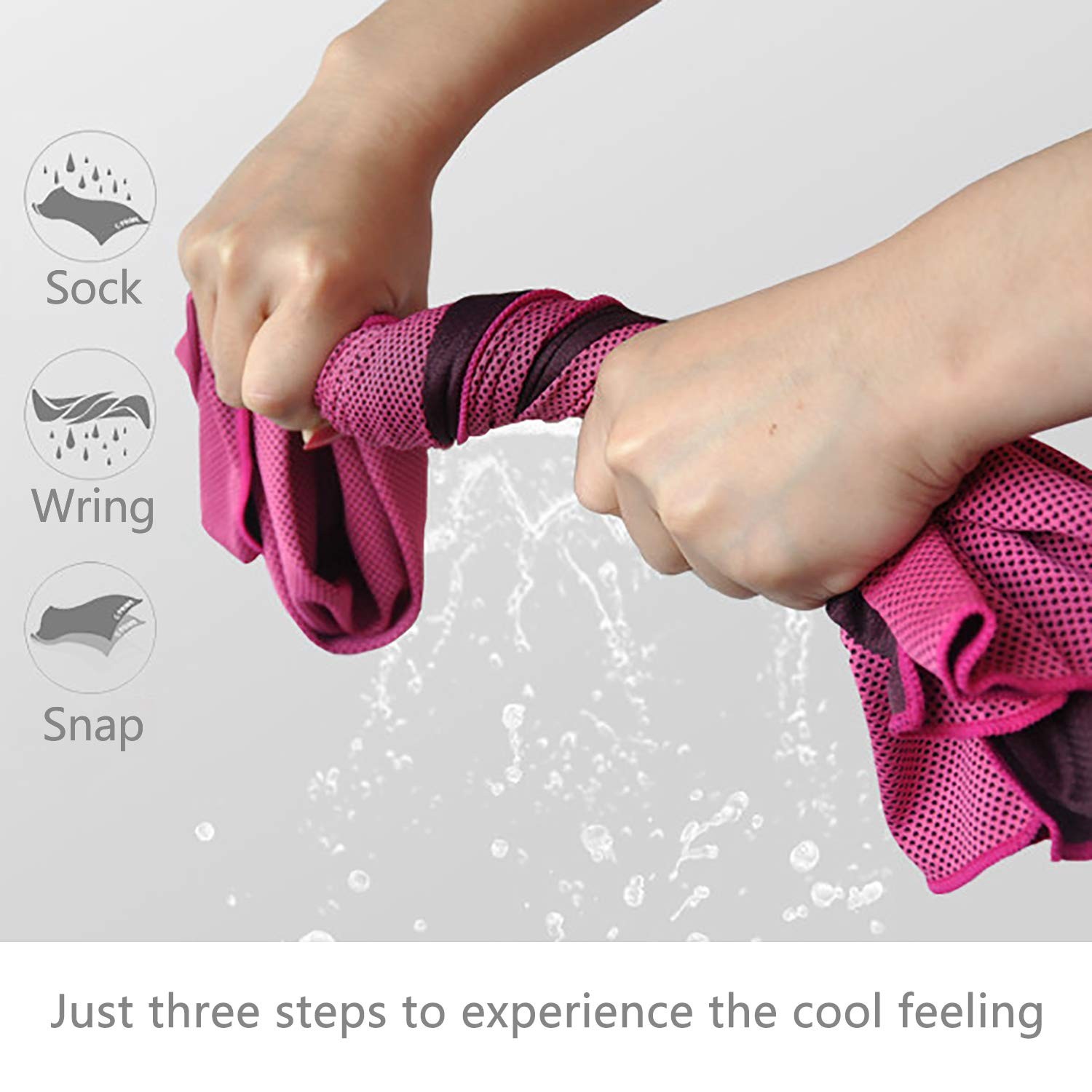 4 Packs Cooling Towel (40&Prime;x 12&Prime;), Ice Towel, 40&Prime;×12&Prime;, Multicolor-1