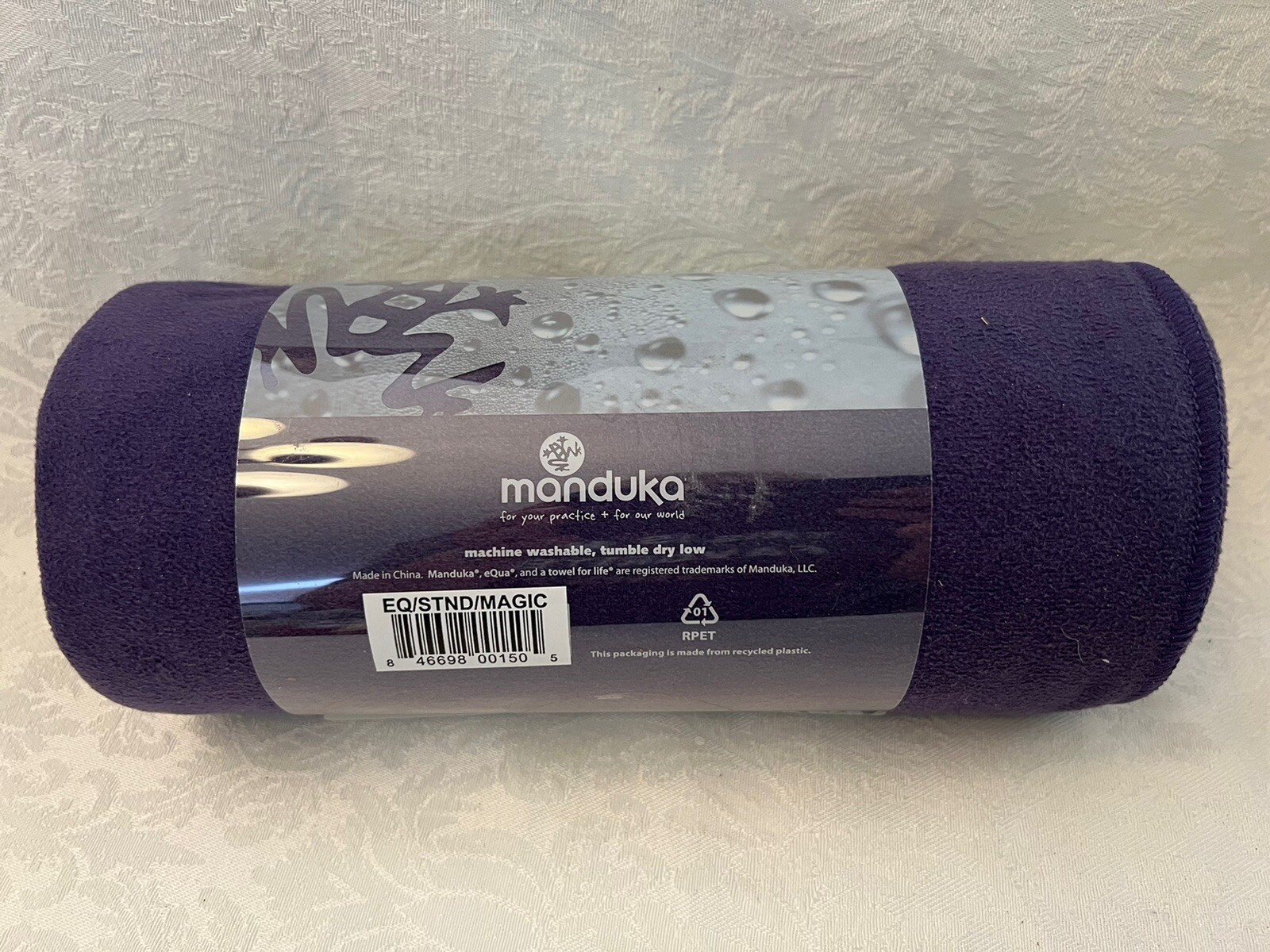 Manduka eQua Mat Towel Standard 72&Prime; Yoga Microfiber Towel Color Purple
