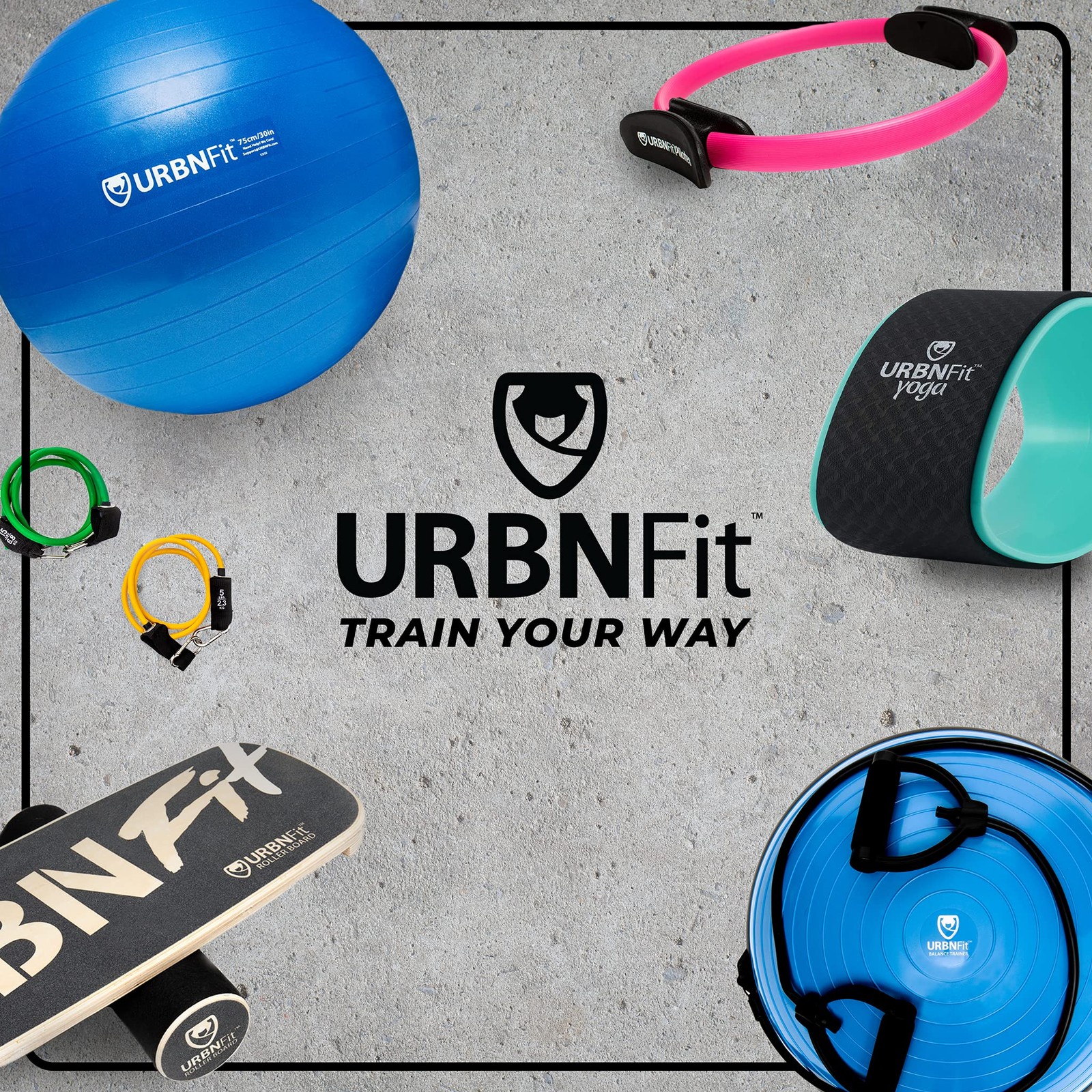 URBNFit Pilates Ring 12&Prime; Magic Circle w/Dual Grip, Foam Pads for Inner Thigh…