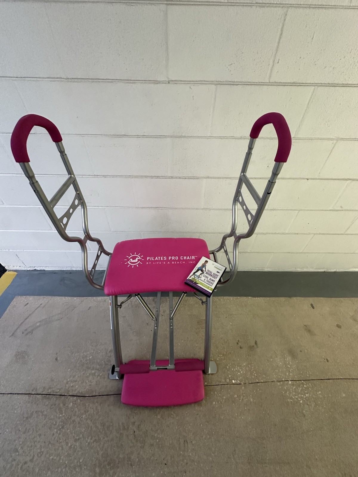 Pilates Pro Chair Pink Life&rsquo;s a Beach Inc Includes Side Sculpting Handles DVDs