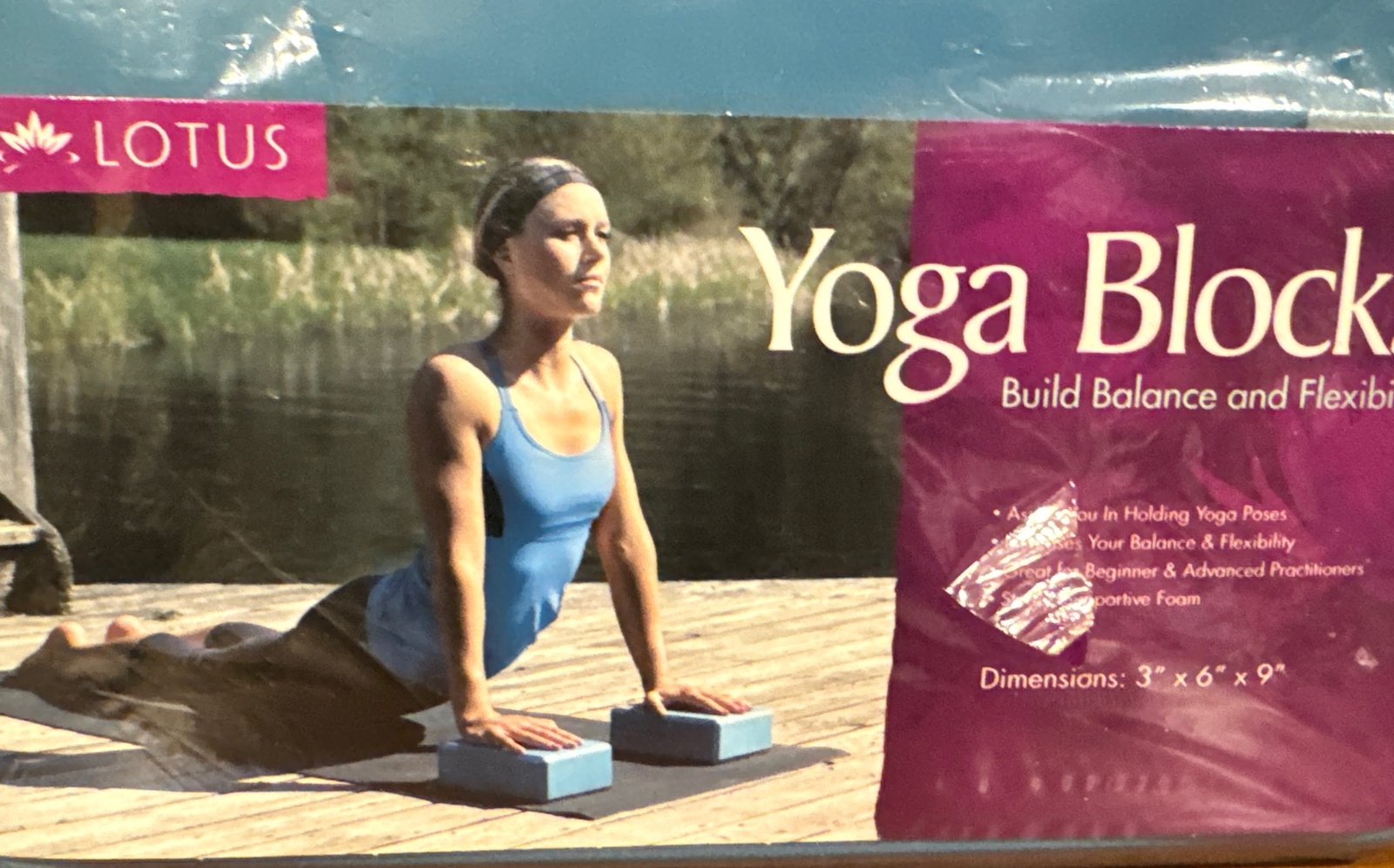 Lotus 2 Yoga Blocks, Build Balance And Flexibility (3&Prime; x 6&Prime; x 9&Prime;) [NEW]