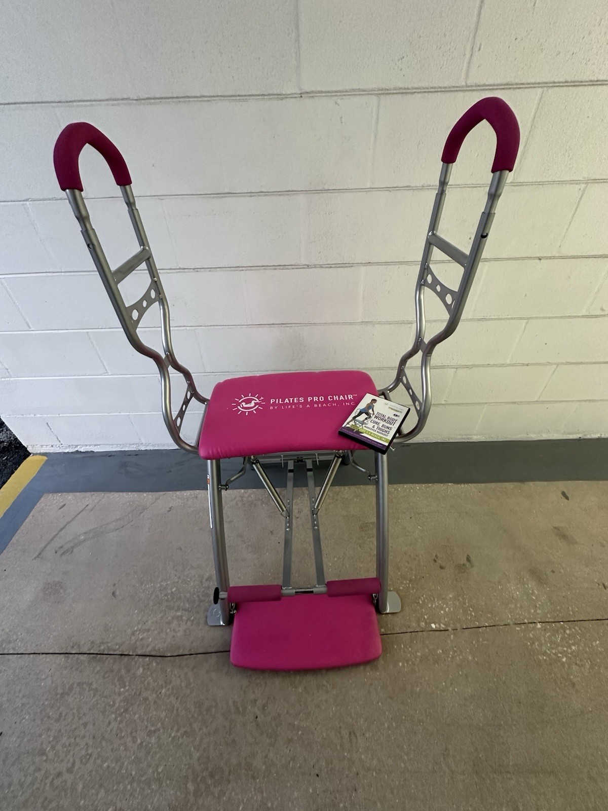 Pilates Pro Chair Pink Life&rsquo;s a Beach Inc Includes Side Sculpting Handles DVDs