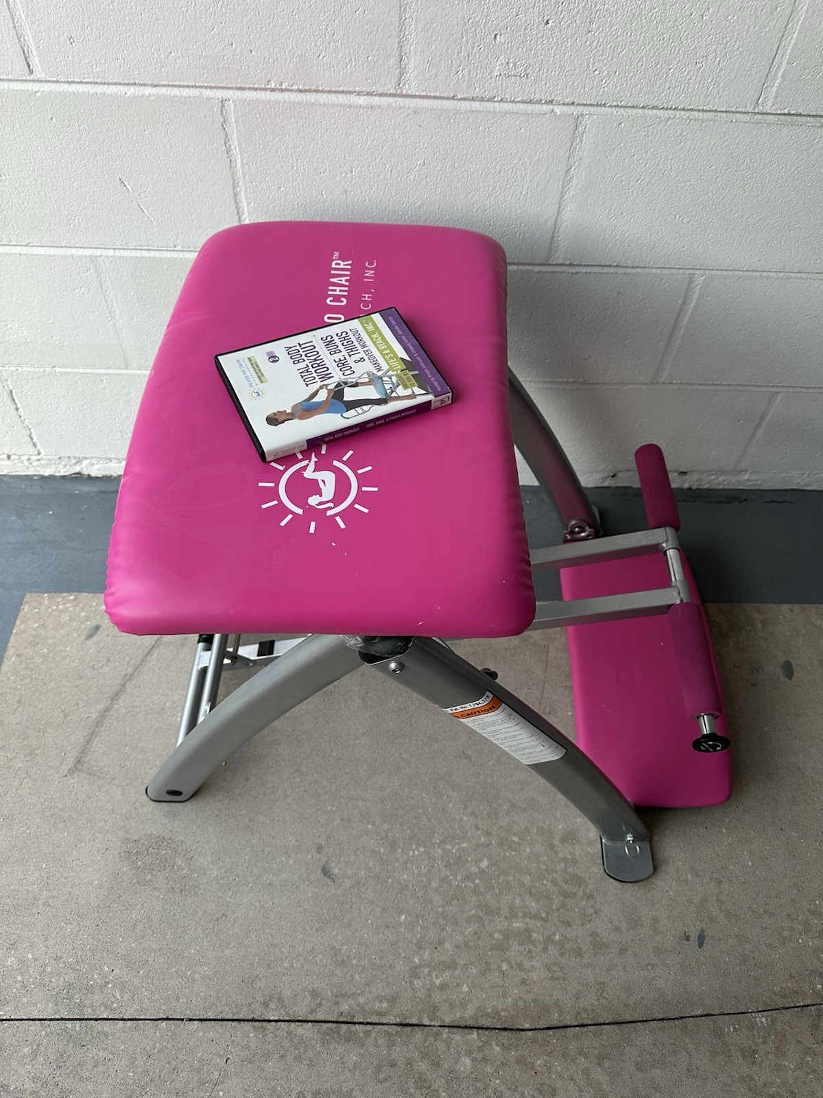Pilates Pro Chair Pink Life&rsquo;s a Beach Inc Includes Side Sculpting Handles DVDs