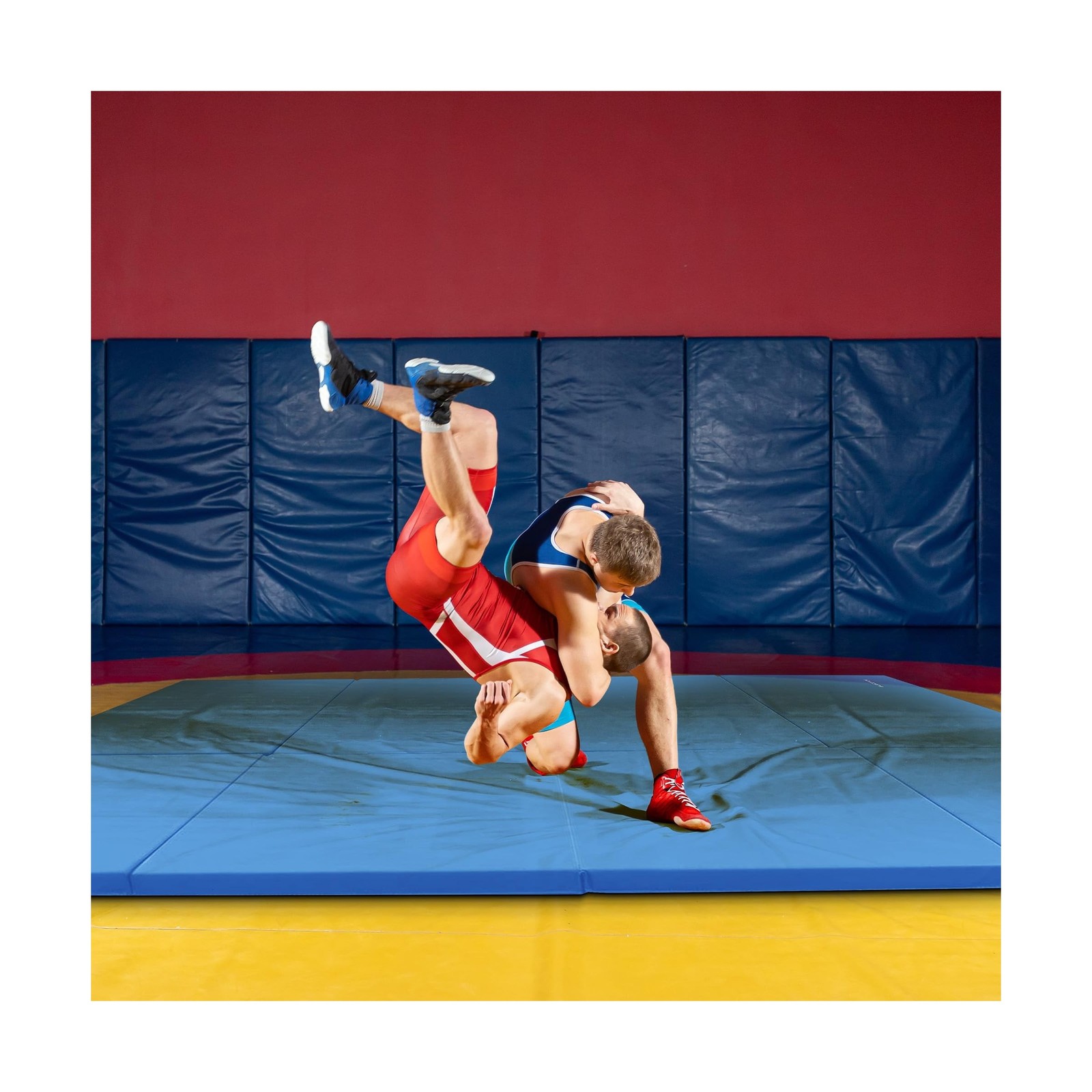 BalanceFrom 10×4 Feet 4-Panel Folding Gymnastics Mat – 2-Inch Thick Pad wi