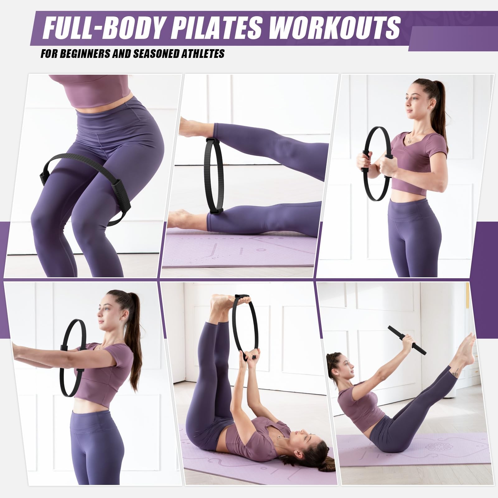 Pilates Ring Circle, 14&Prime; Magic Circle Pilates Rings for Focusing on Toning In…