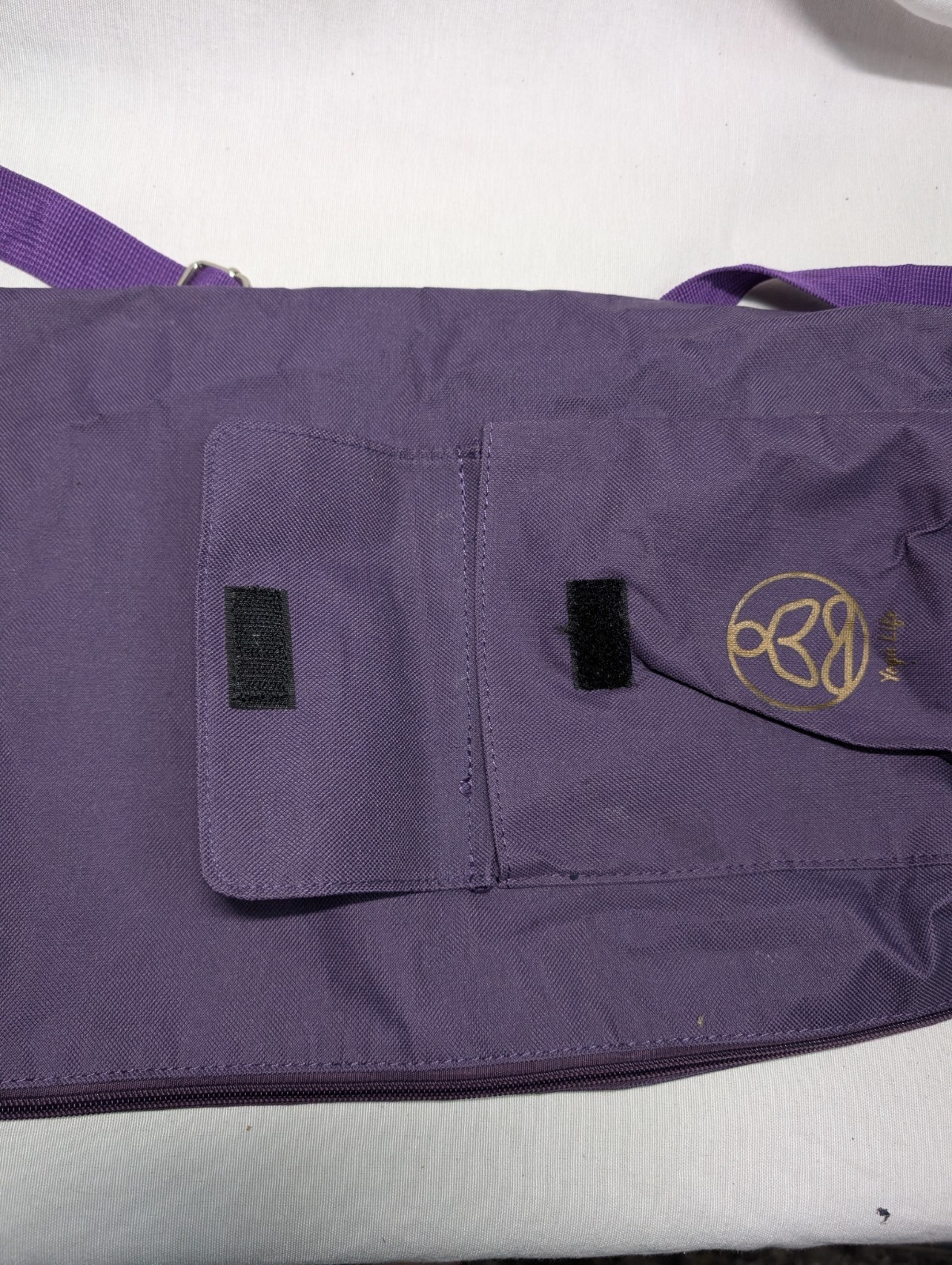 Yoga Mat Carry Bag Full Zip Henna Designs Duffle Bag Purple Gold