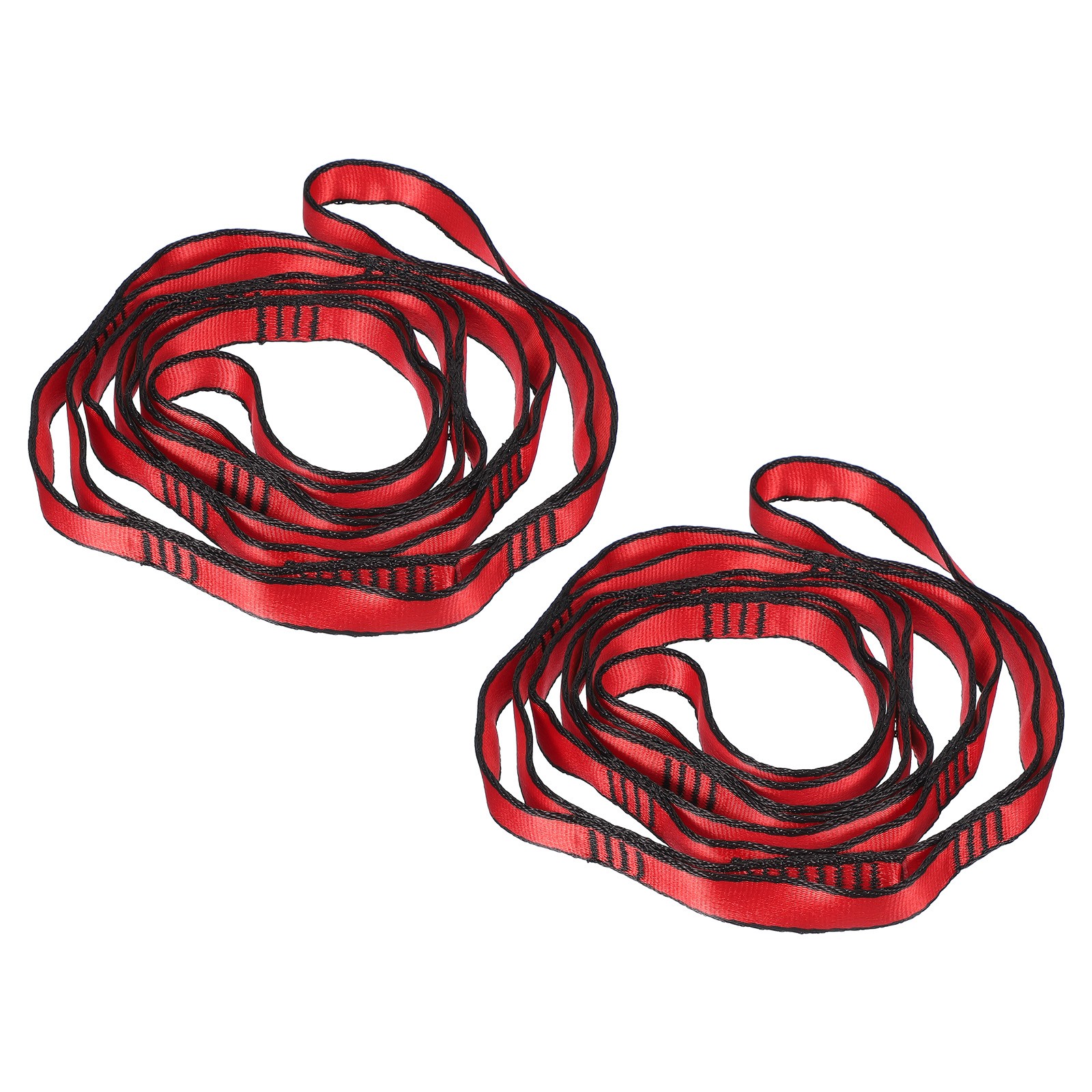25KN Daisy Chain Yoga Extend Belt 1.5M, 2Pcs Climbing Straps for Exercise, Red