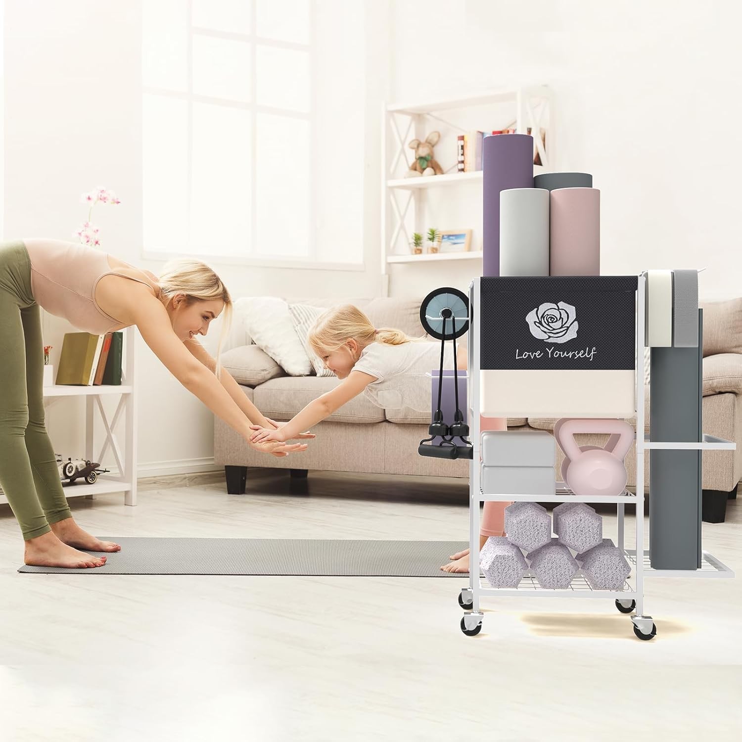 Yoga Mat Storage Rack Gym Storage Rack Gym Workout Equipment Storage Organizer