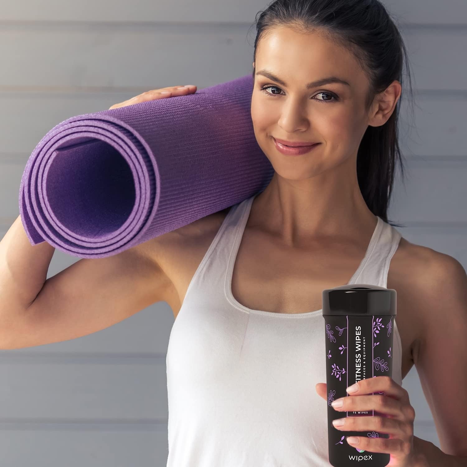 Wipex Yoga Mat Cleaner & Fitness Wipes – Natural Lavender & Vinegar Gym Equipmen