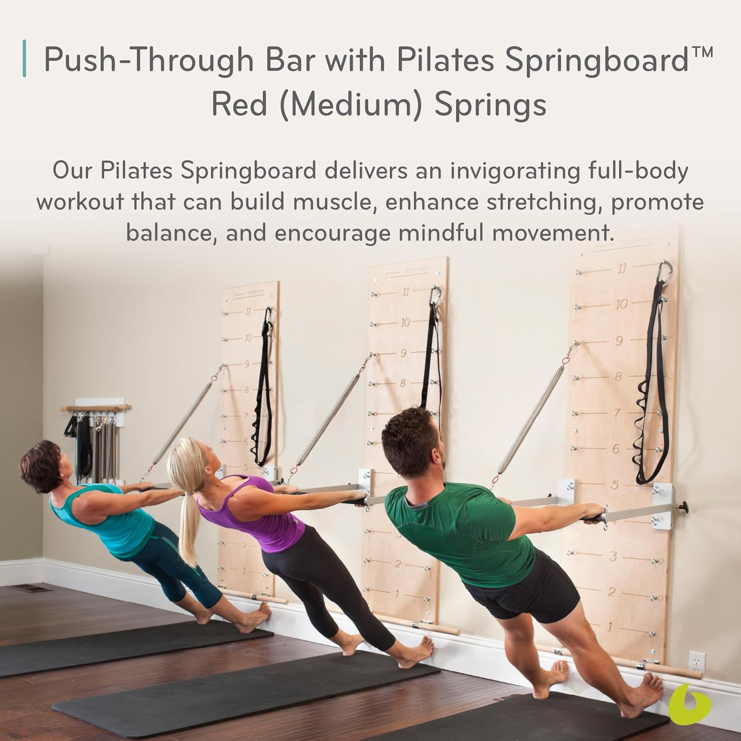 Pilates Springboard, Wall Mounted Pilates Workout Equipment for Home Gym or Stud