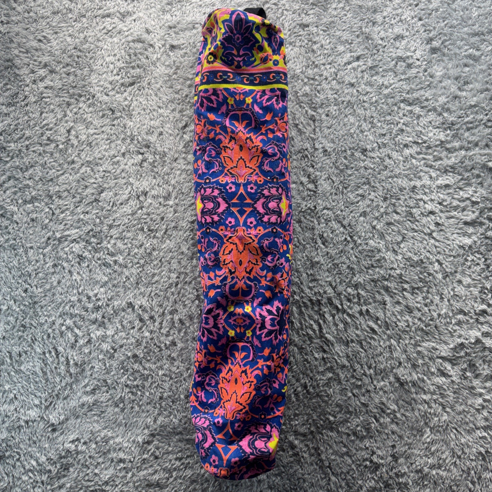 Boho Yoga Mat Bag Floral Tassel Strap Pink Blue Festival Gypsy Hippie Carrier