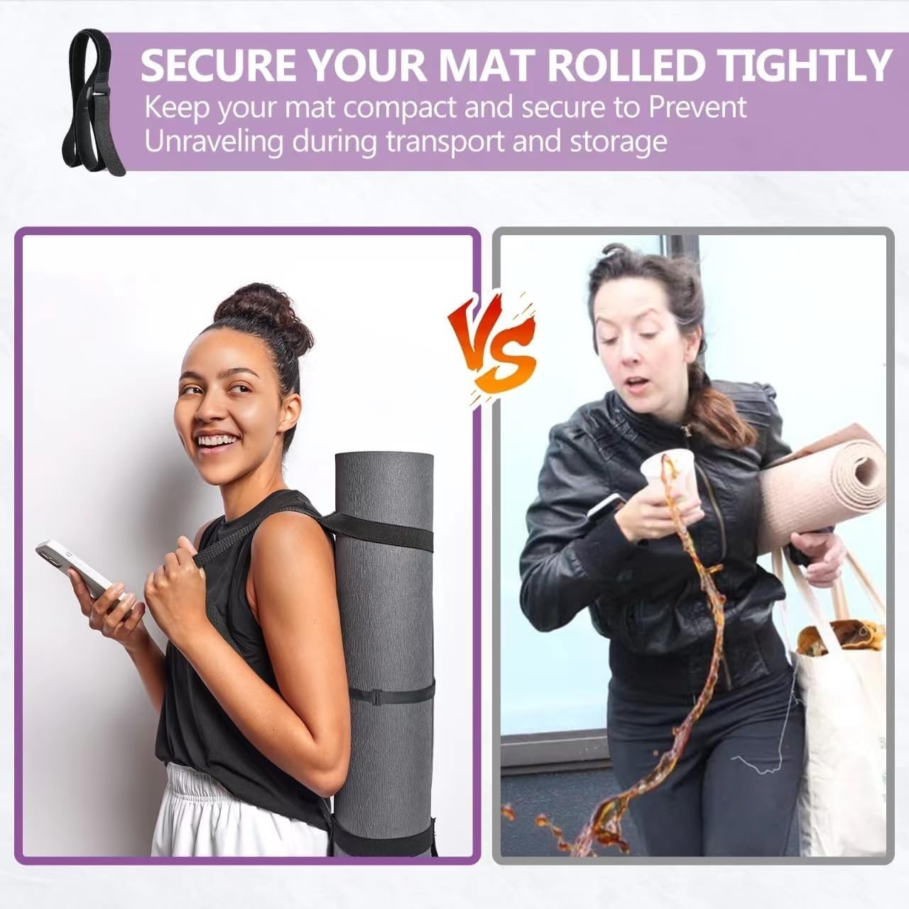 Adjustable Heavy-Duty Yoga Mat Carrier Strap – Secure & Portable Design