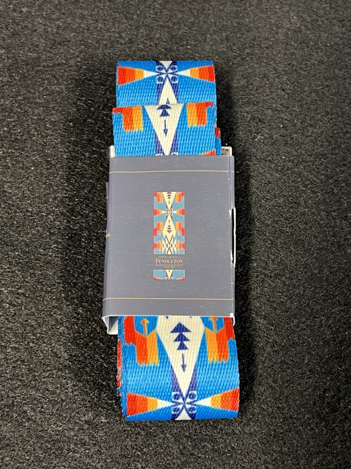 PENDLETON carrying native multi color Metal Buckle Yoga Stretching Strap cotton