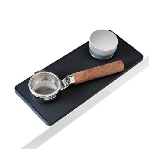 Coffee Tamping Mat, Black Silicone Espresso Tamper Pad, Waterproof & Heat