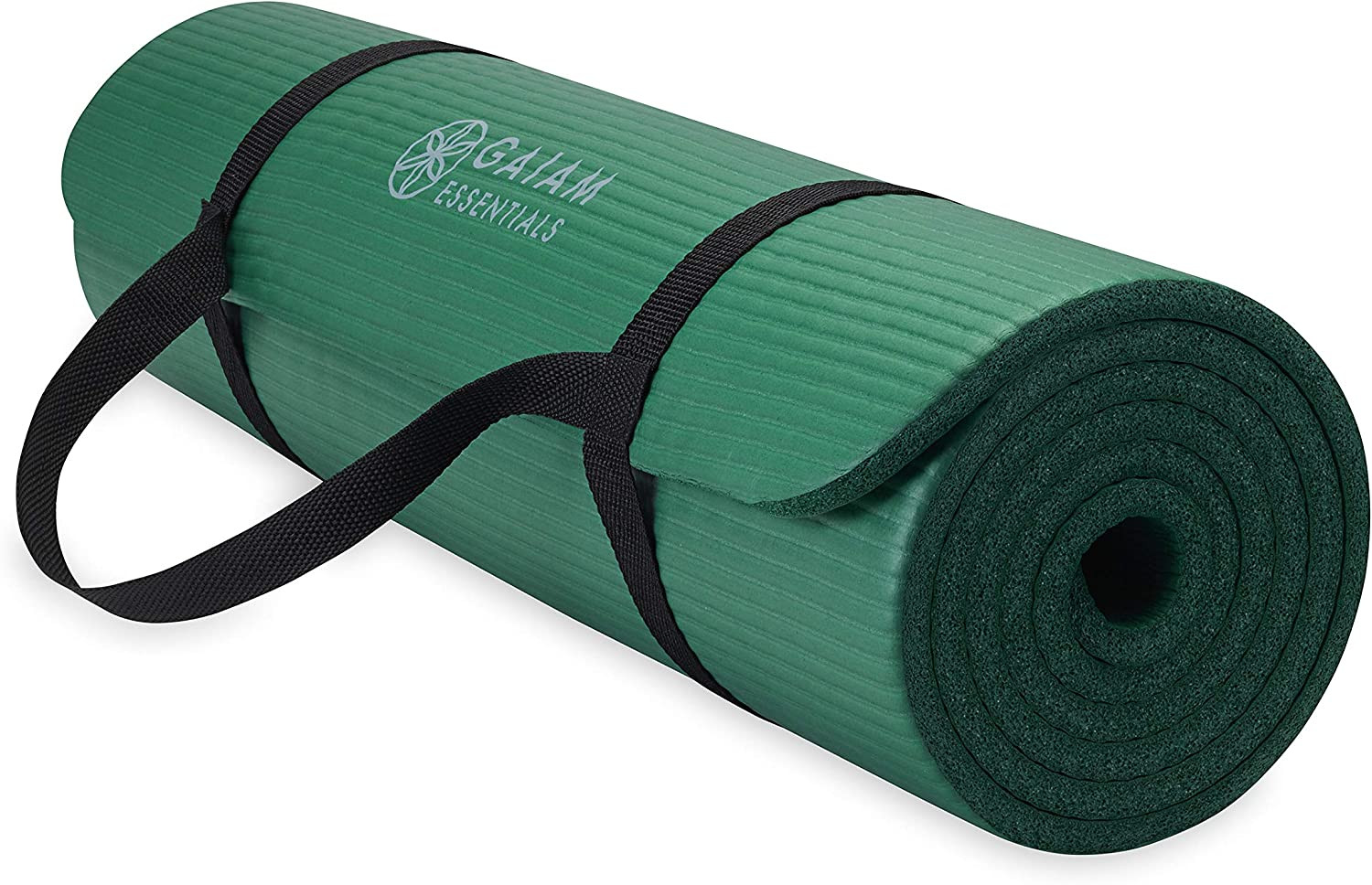 Gaiam Essentials 2/5&Prime; Thick (10Mm) Yoga & Pilates, Fitness & Exercise Mat with E