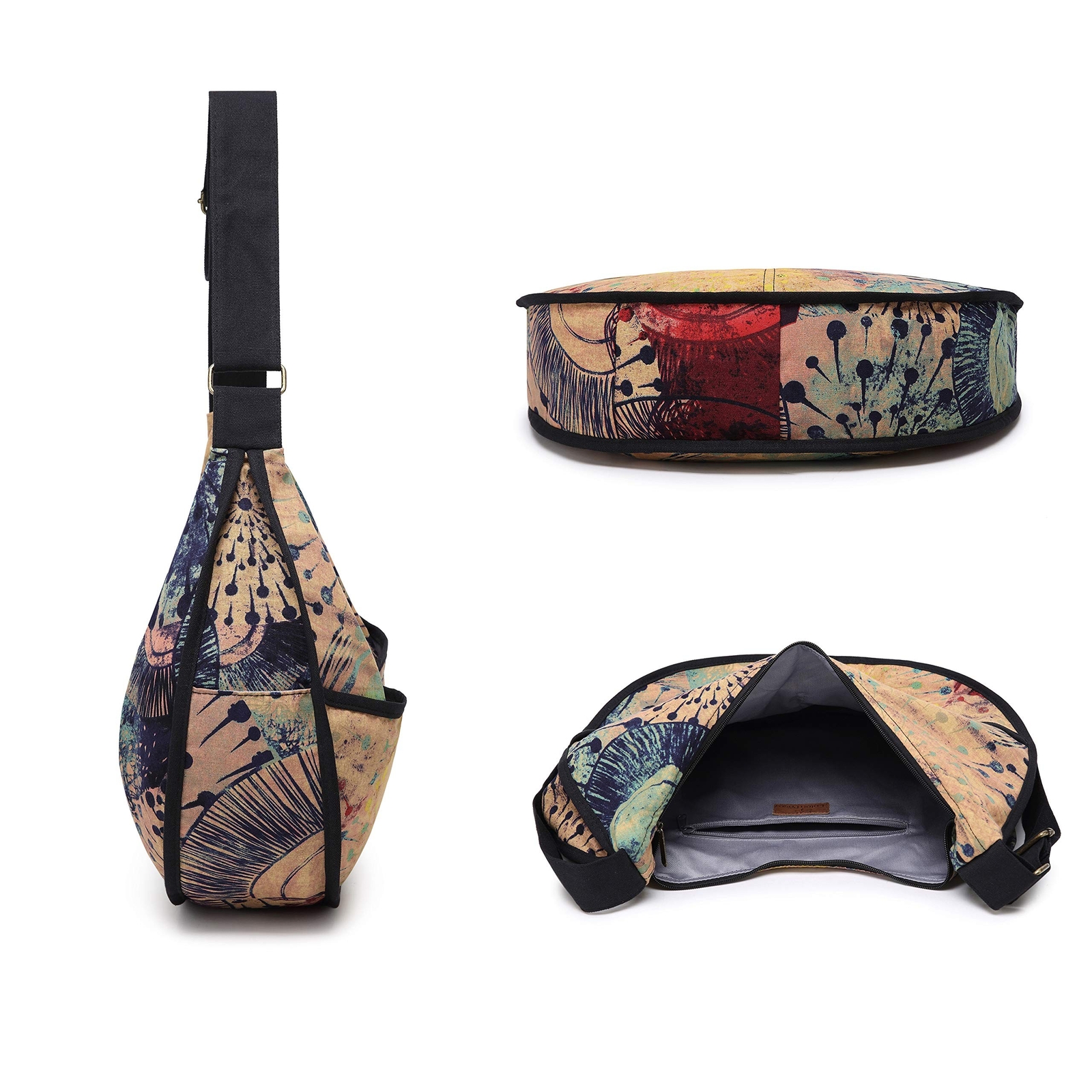 OPQRSTU Womens Hippie Large Sling Shoulder Boho Handbag canvas Crossbody Bags
