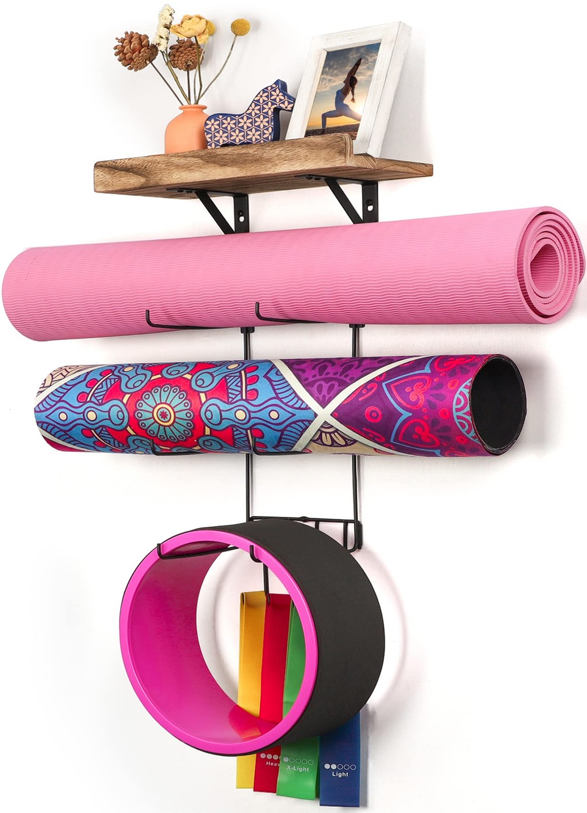 Bikoney Yoga Mat 43.79 cm (H) x 21.3 (W) x 7.1 (D), Carbonized Black