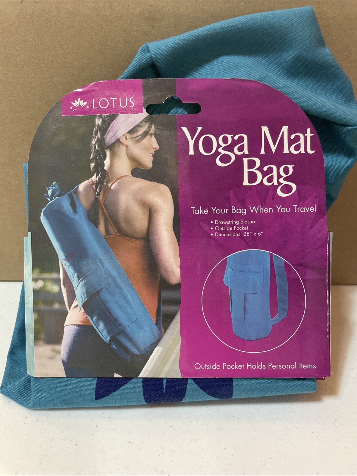 LOTUS YOGA MAT BAG carrier 28&Prime; x 6” NEW
