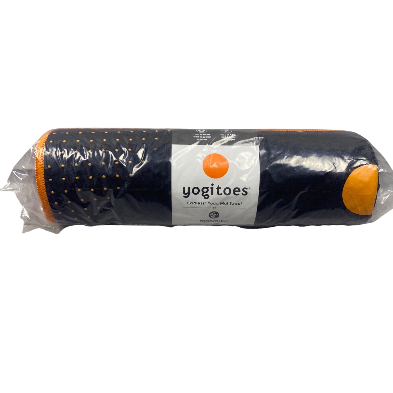 Manduka Yogitoes Skidless Yoga Mat Towel Unisex 24&Prime;x71&Prime; Black Fabric NWT