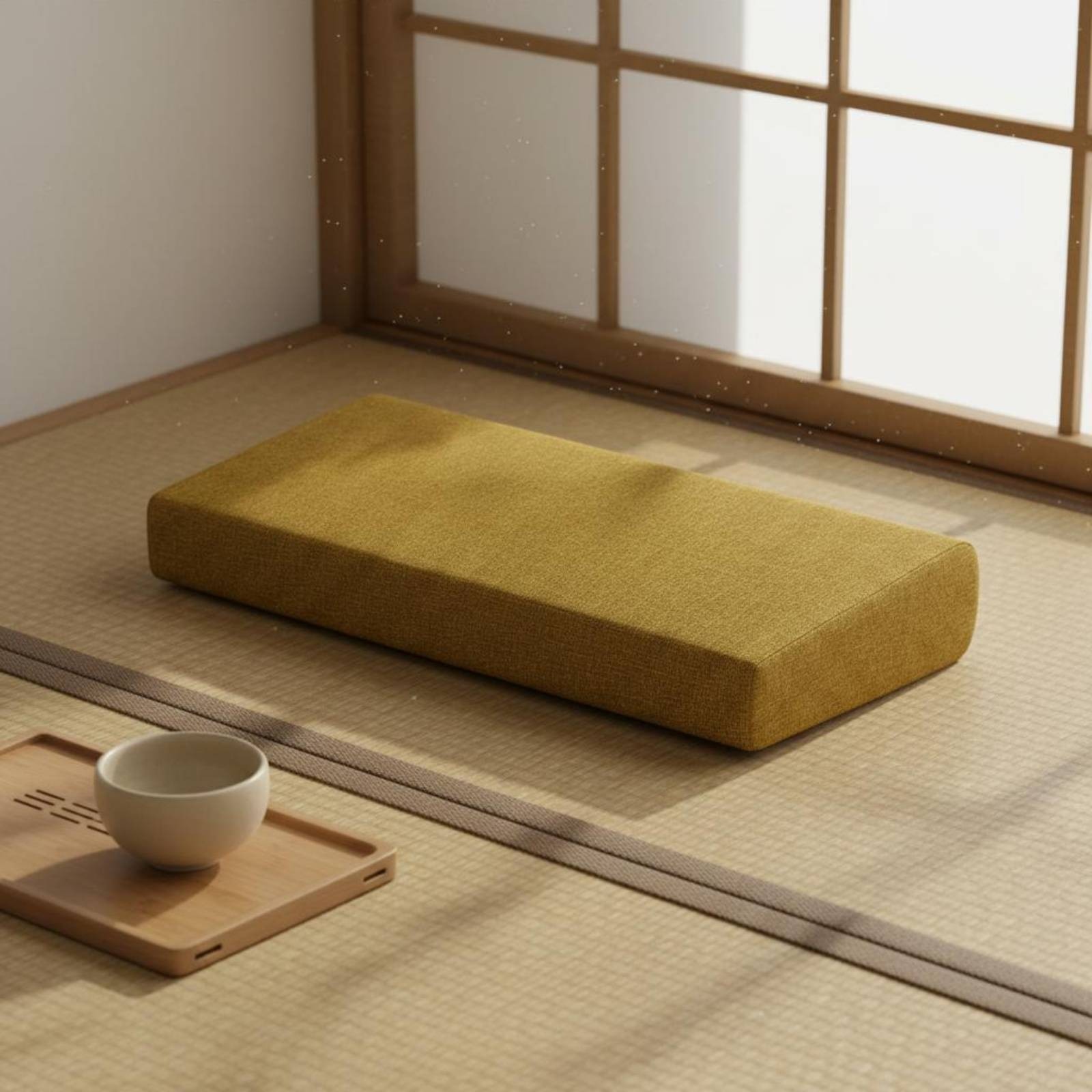 Sloped Meditation Pad Rectangular Meditation Pad Rounded Edges