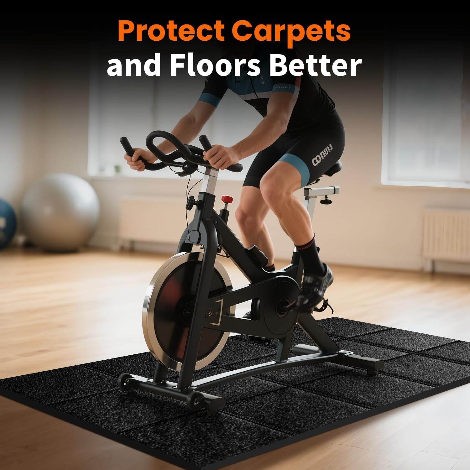 Treadmill Mat for Carpet &Hardwood Floors 79×39, Treadmills Mat, Mat for Under