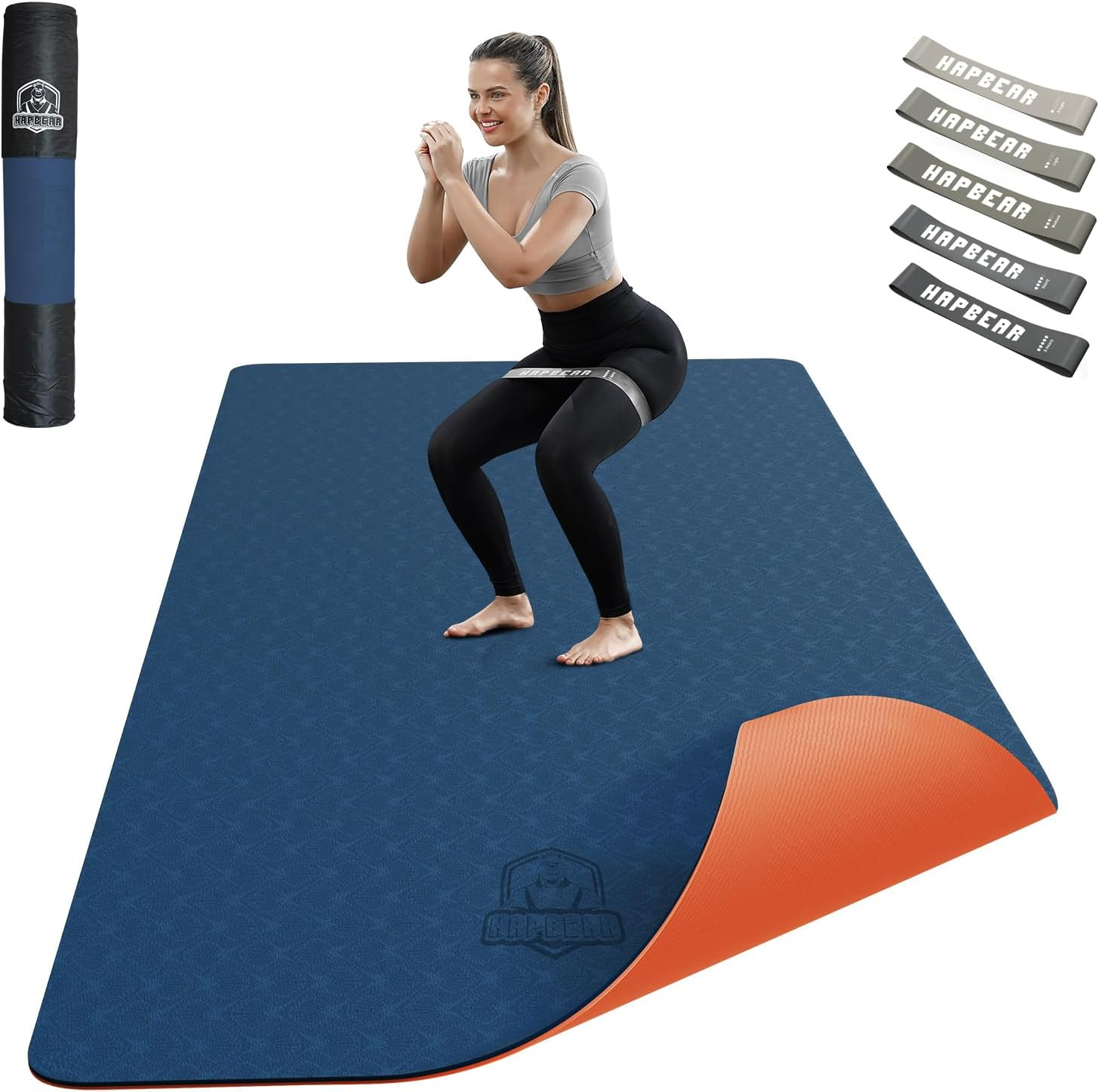 Large Yoga Mat – 72&Prime;X36&Prime;X6Mm (1/4 Inch), Extra Wide Non-Slip Exercise Mat for Ho