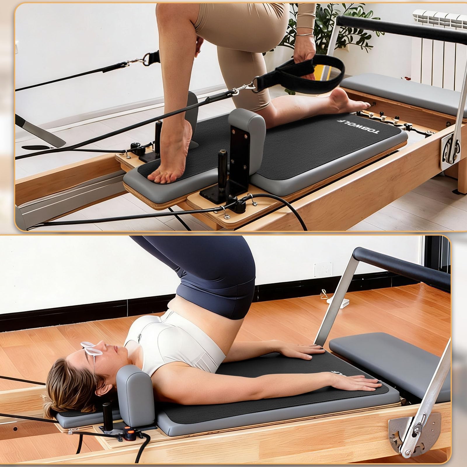 Pilates Reformer Mat Towel 39 »x24 » Non-Slip Sweat-Wicking Suede Surface
