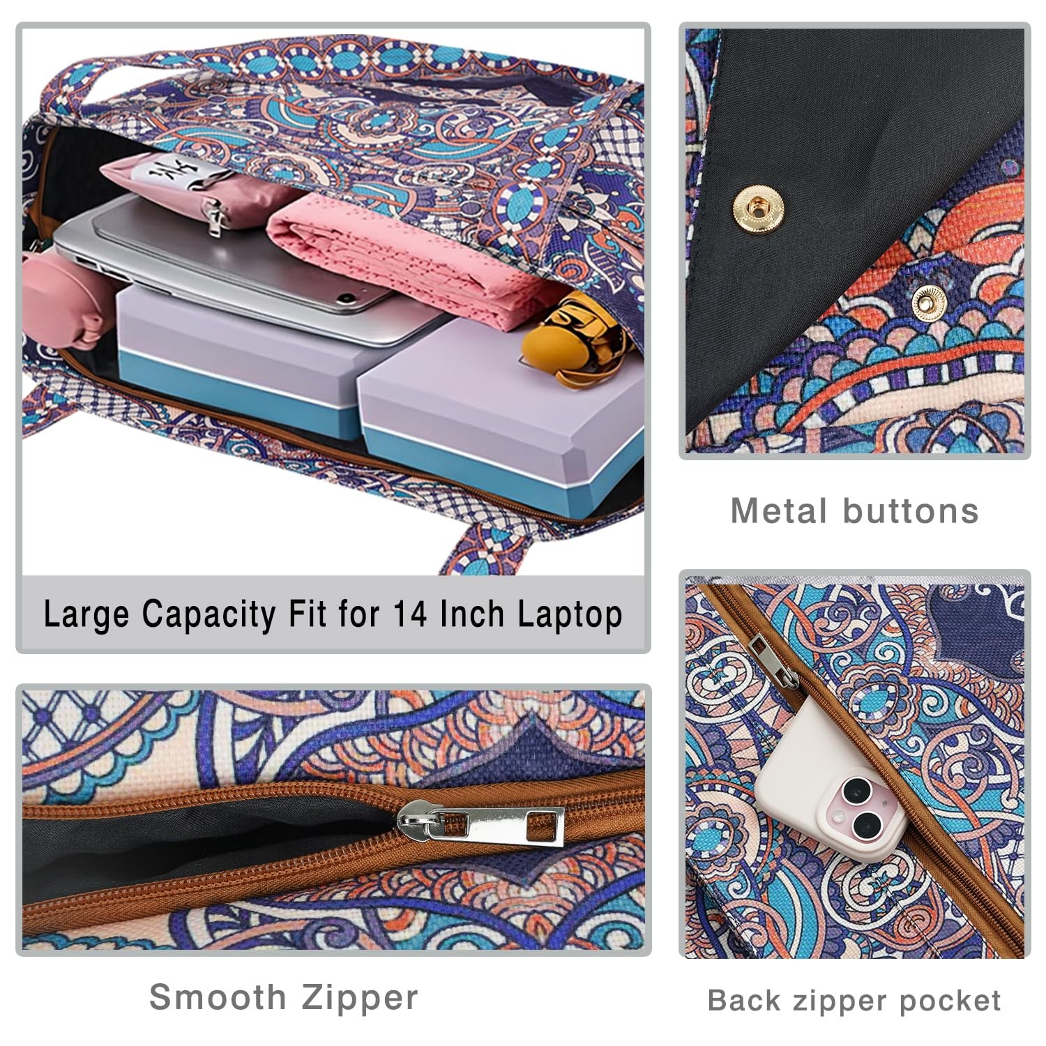 Yoga Mat Bag Carrier Tote With Zipper Pocket Workout Pilates Travel Gym Stuff