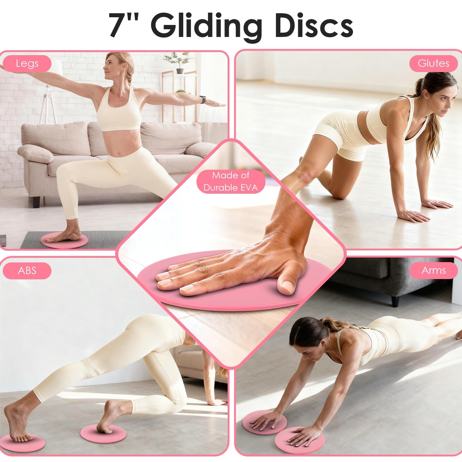 MIELIA 16 PCS Pink Pilates Ring and Ball Set for Women Home Gym, 15-Inch Magi…