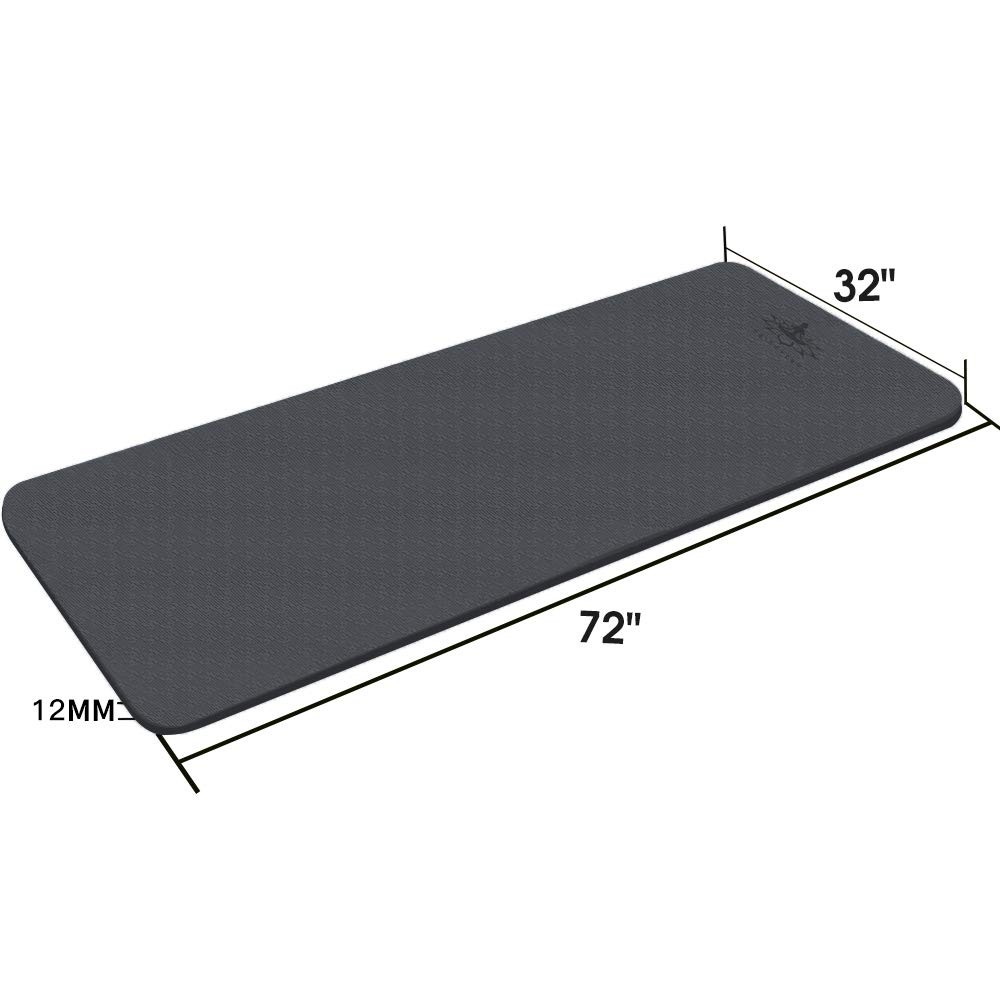 Extra Thick TPE Yoga Mat – 72&Prime;x 32&Prime; Thickness 1/2 Inch -Eco Friendly SGS Cert…