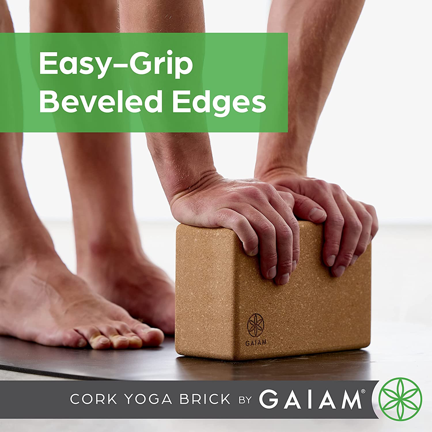 Gaiam Yoga Block – Supportive Latex-Free Eva Foam – Soft Non-Slip Surface with B