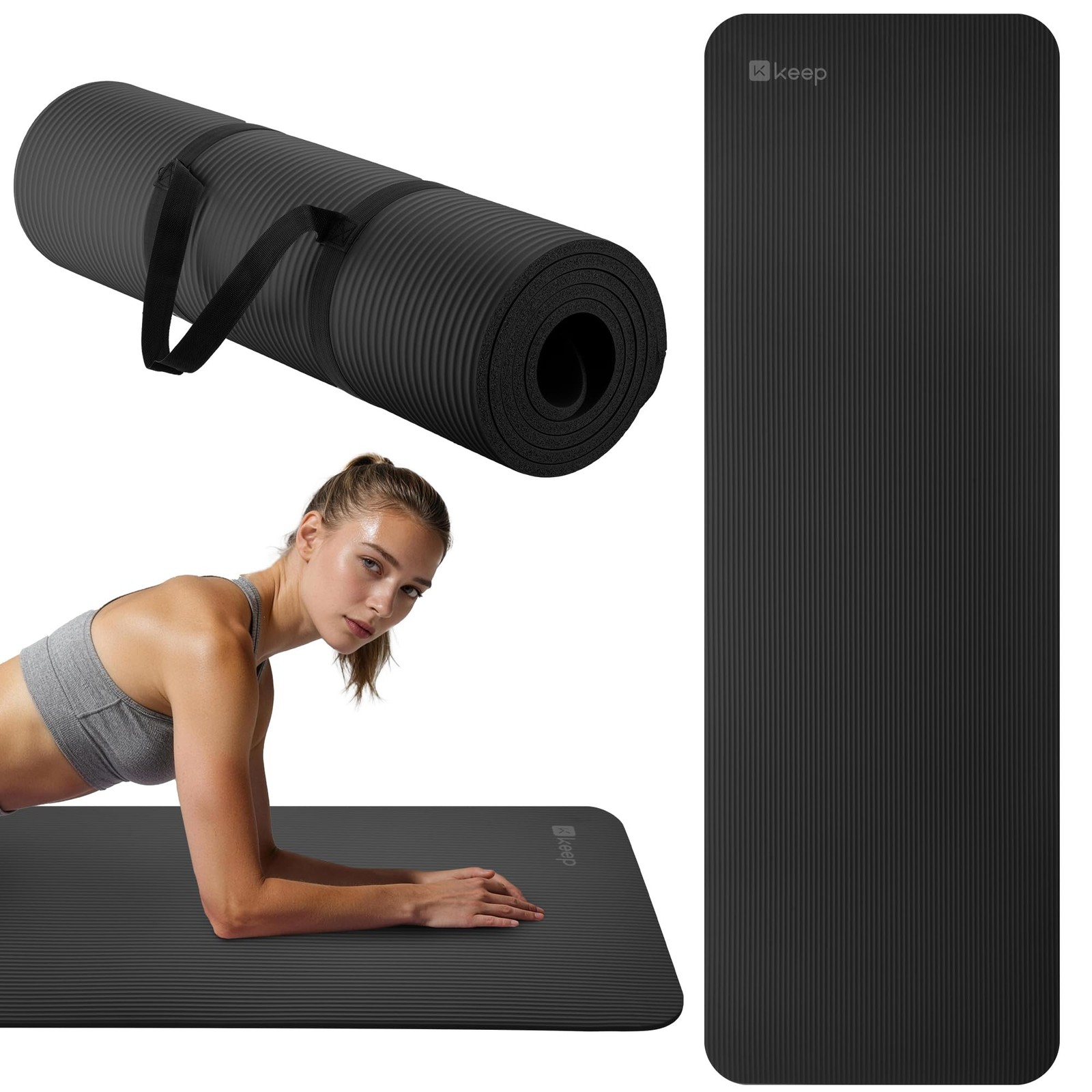 Extra Thick NBR Yoga Mat for Women & Men, 10mm Thick, 72”x24” Large Exercise …
