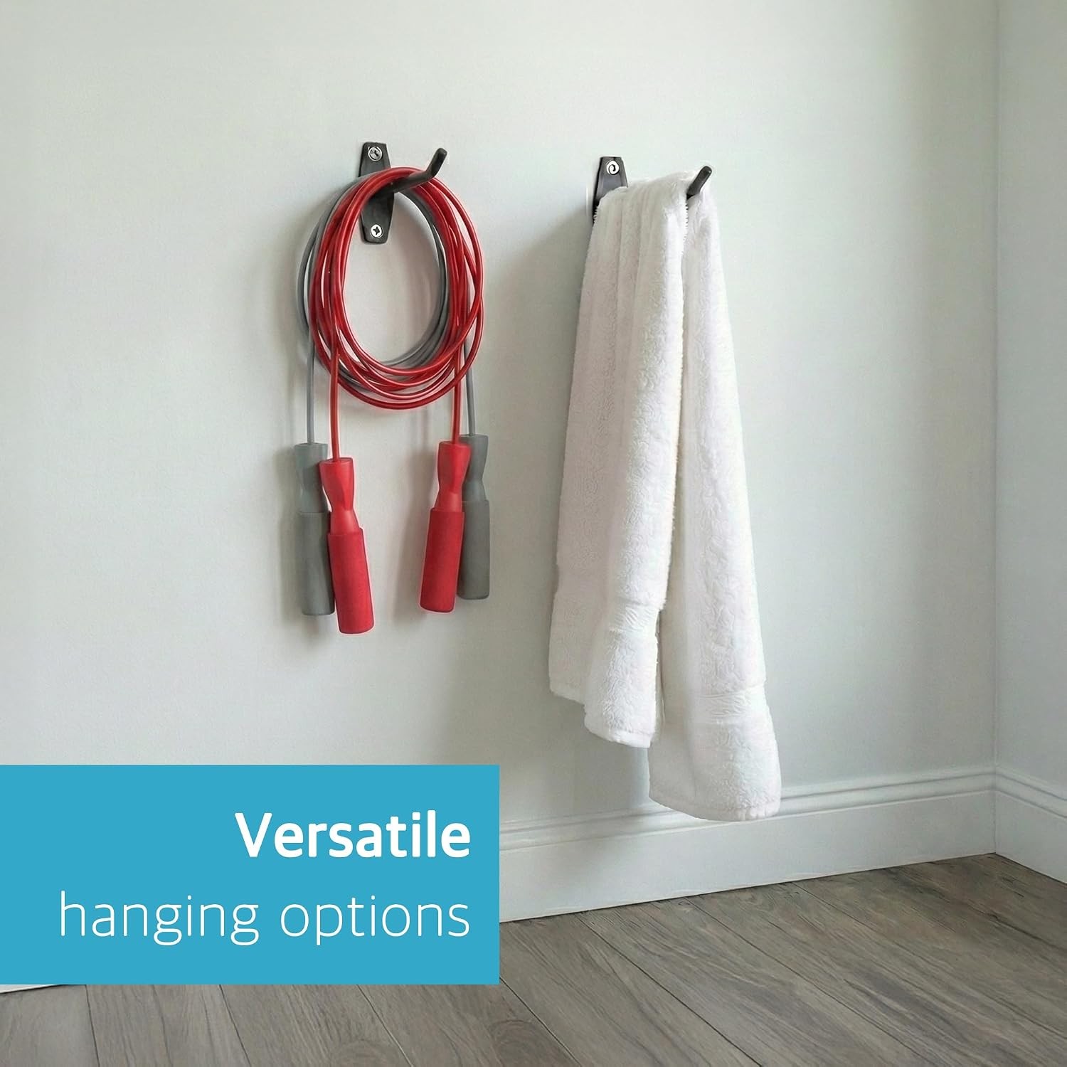 Yoga Mat Holder Wall Mount: Hanging Exercise Mat Rack – 2 Pack Heavy Duty